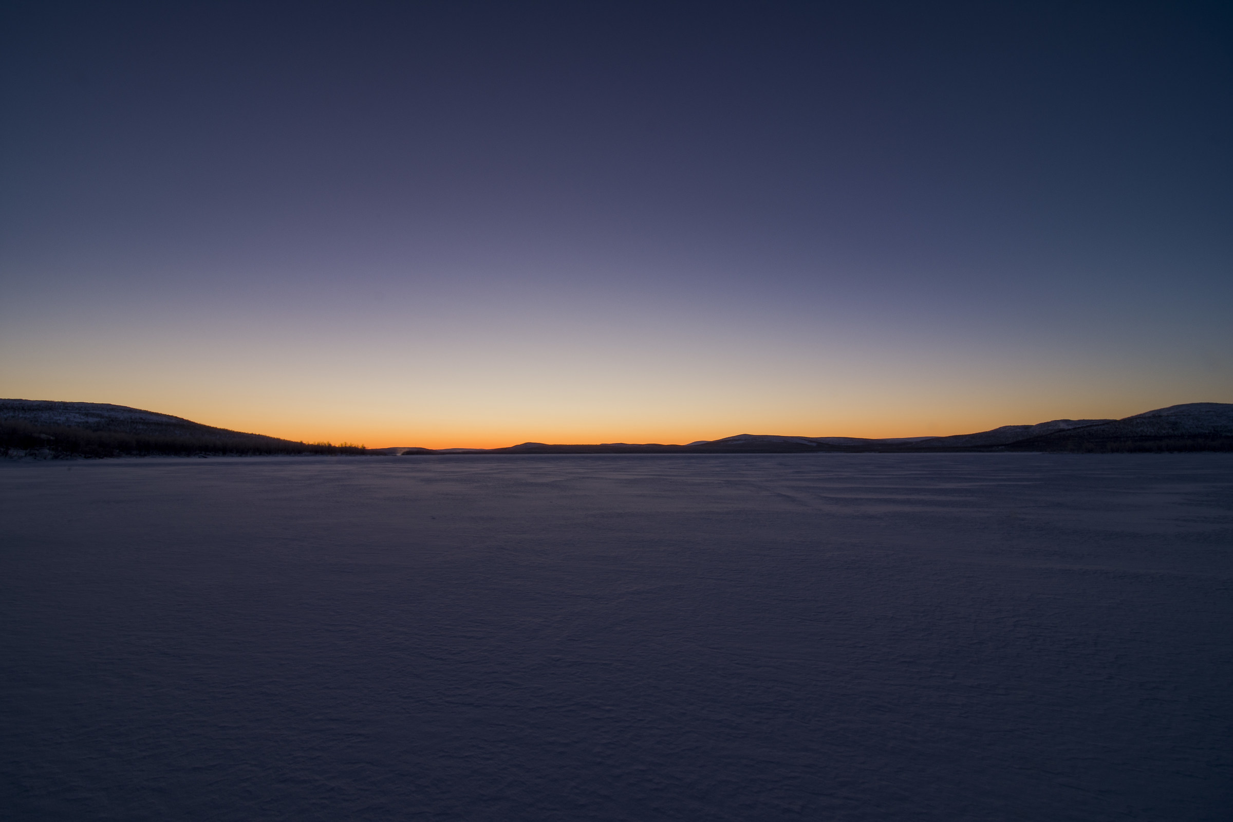 View from frozen lake (Kilpisjärvi / Finland)