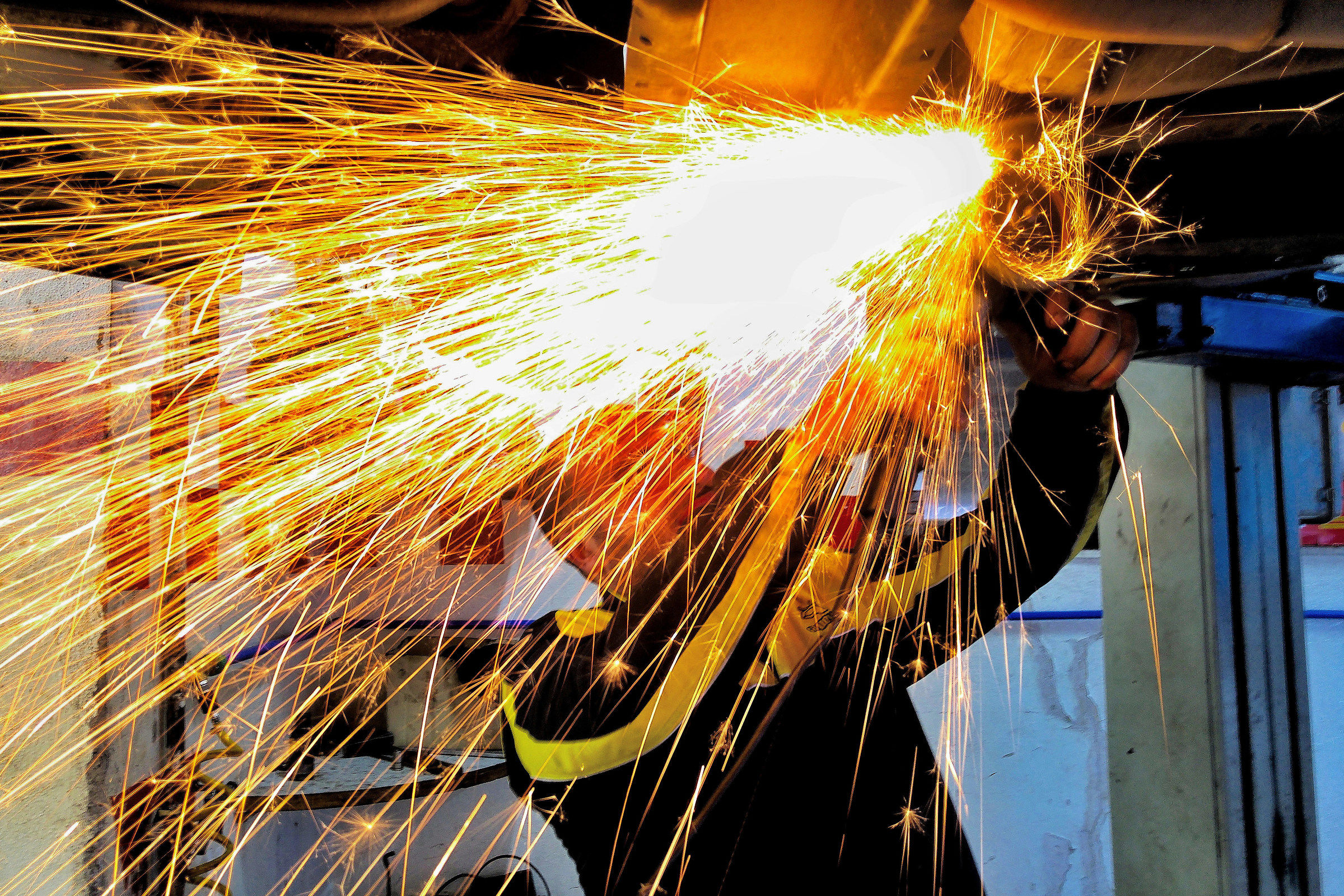 Il mastro all'opera.