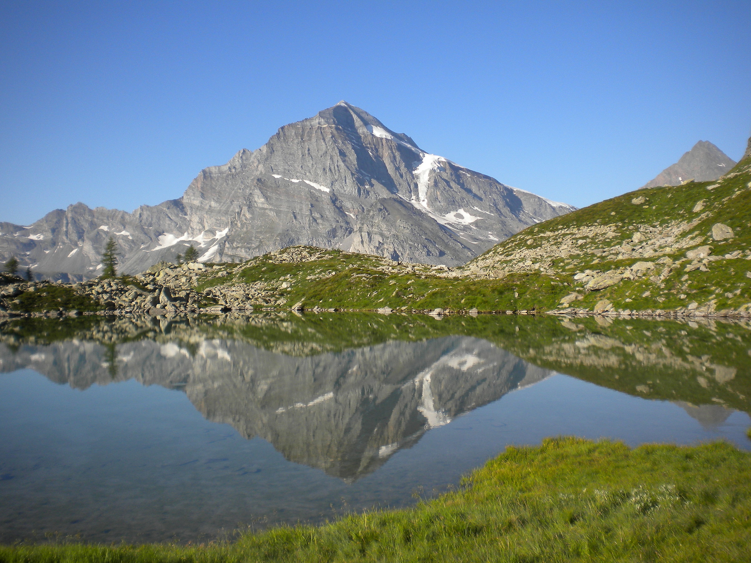 Alpe Veglia. Monte Leone mirror in White Lake