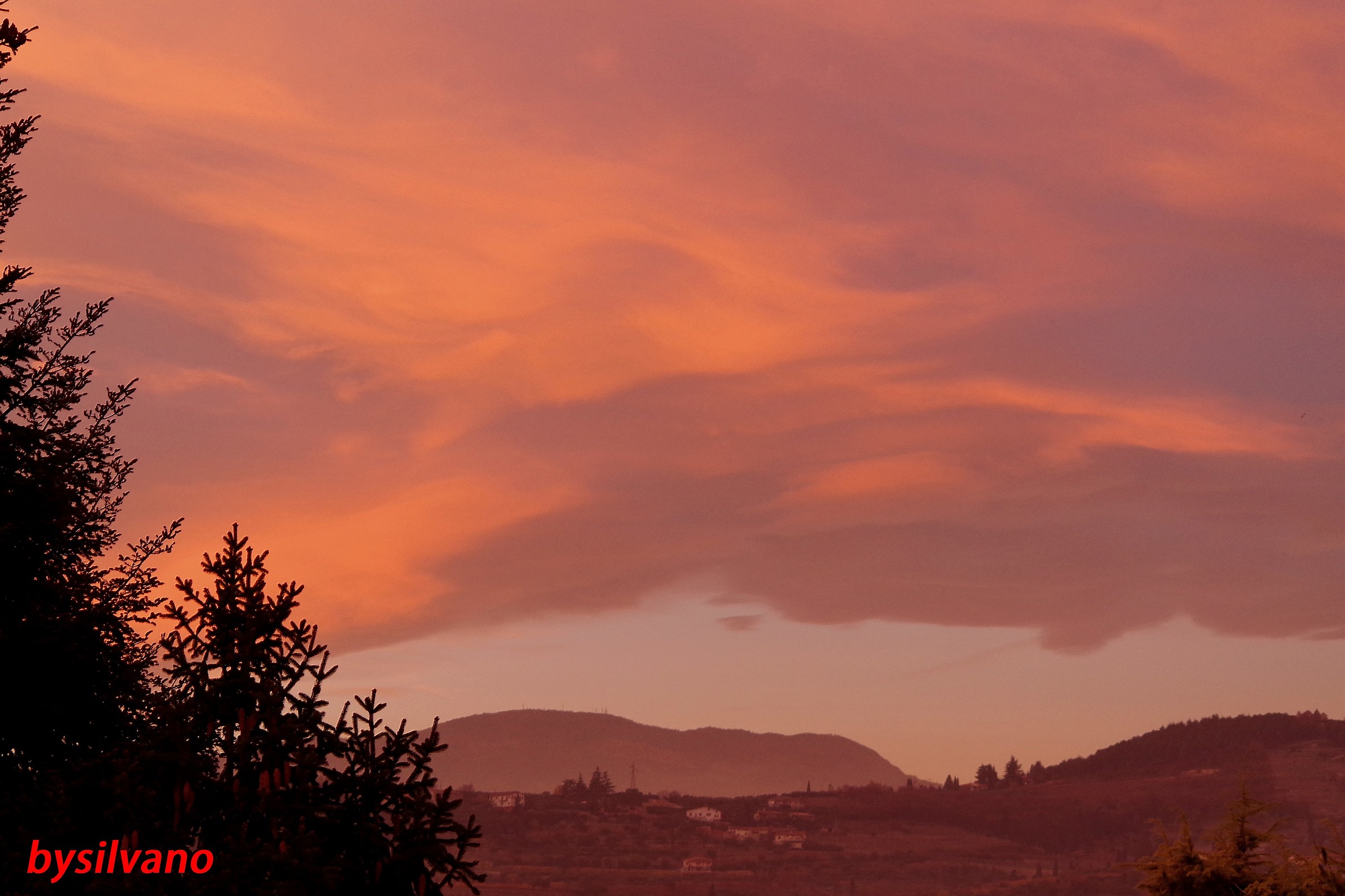 Mount ... Pastel colors of the sunset