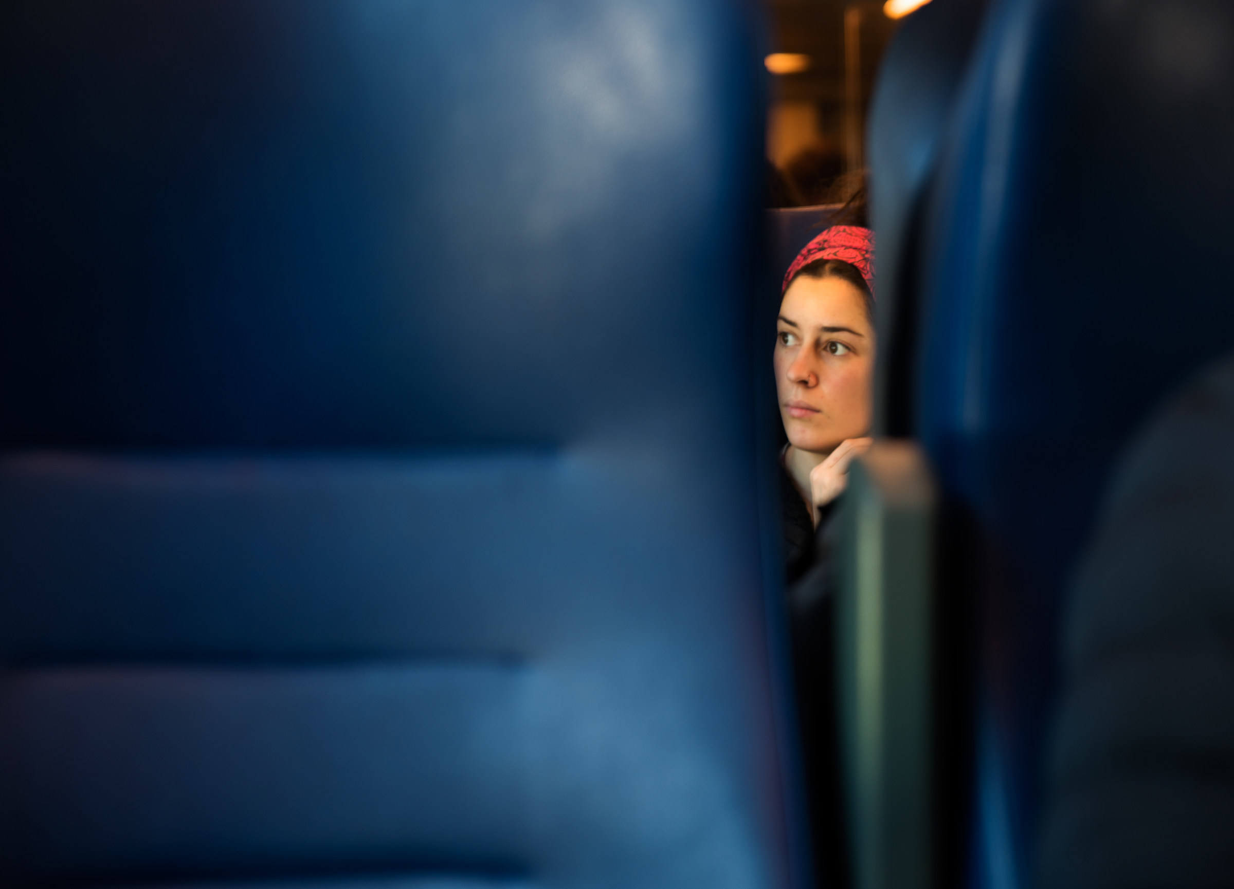 Between the seats ...