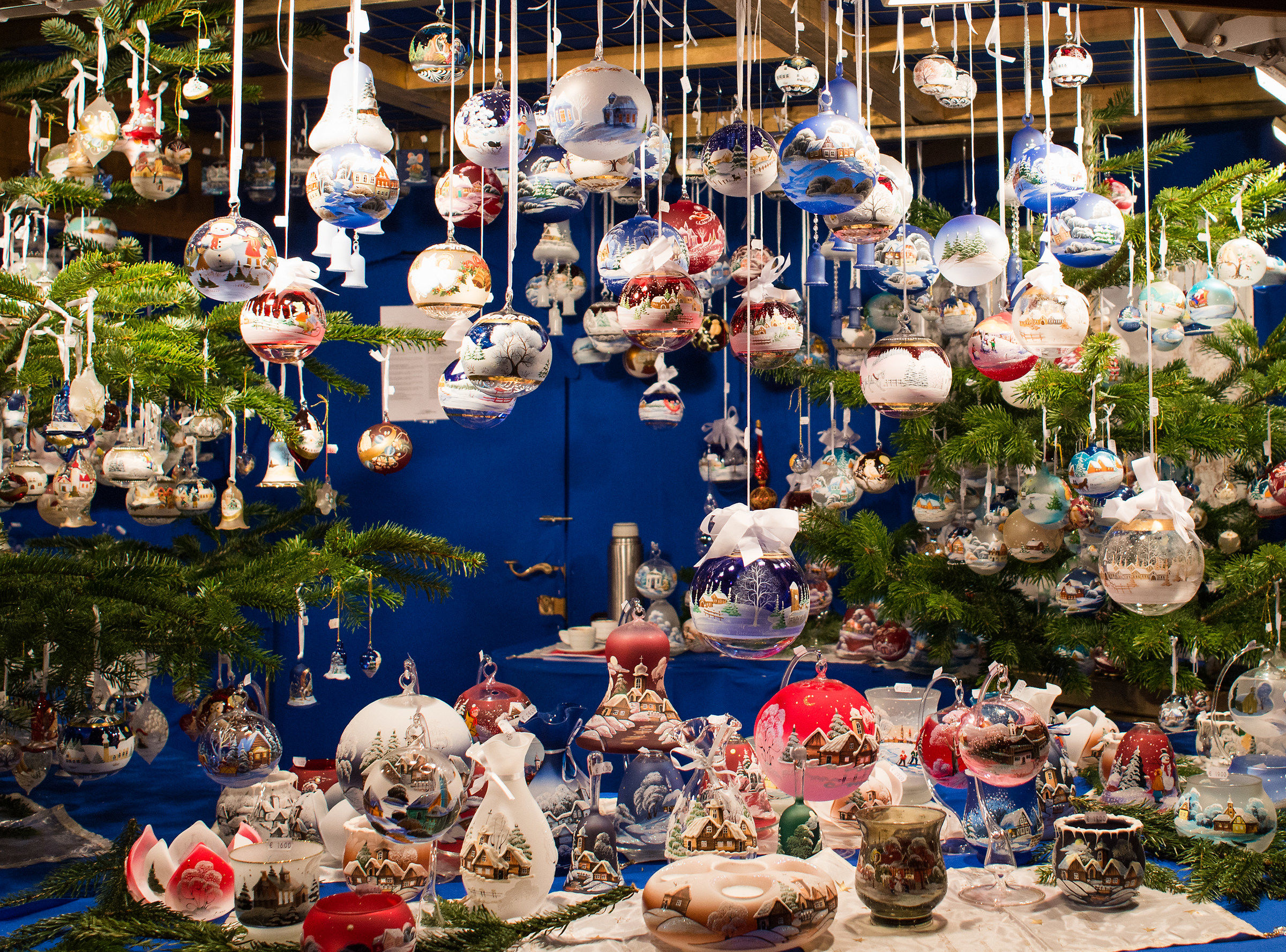 Rained Christmas balls