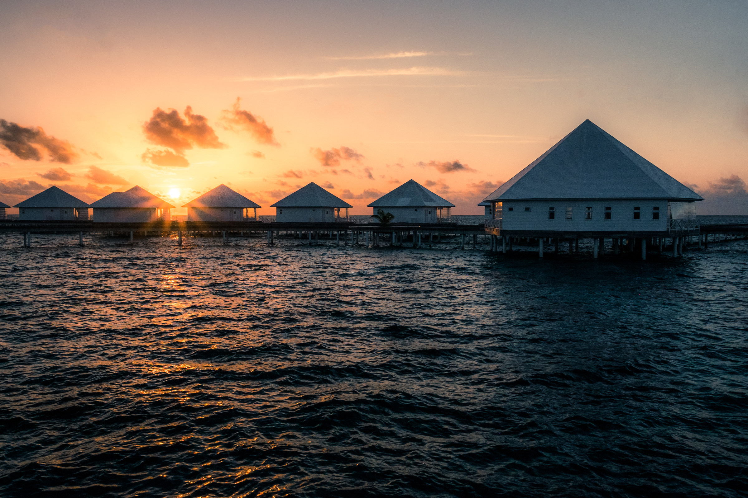 Maldive tramonto Thudufushi island