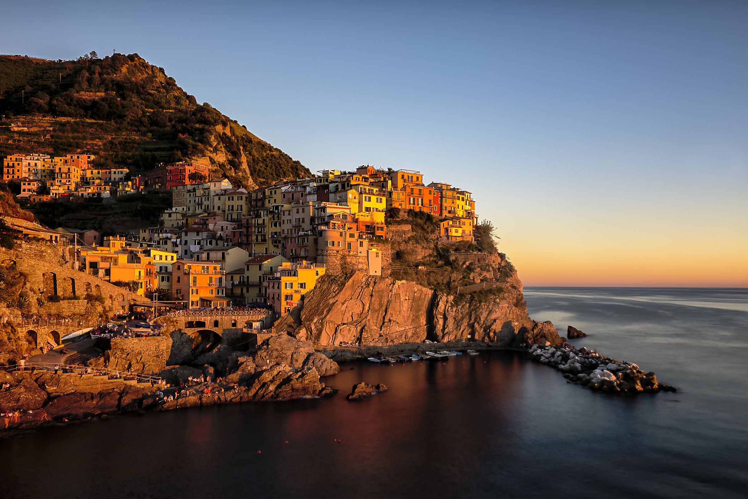 Classico tramonto a Manarola