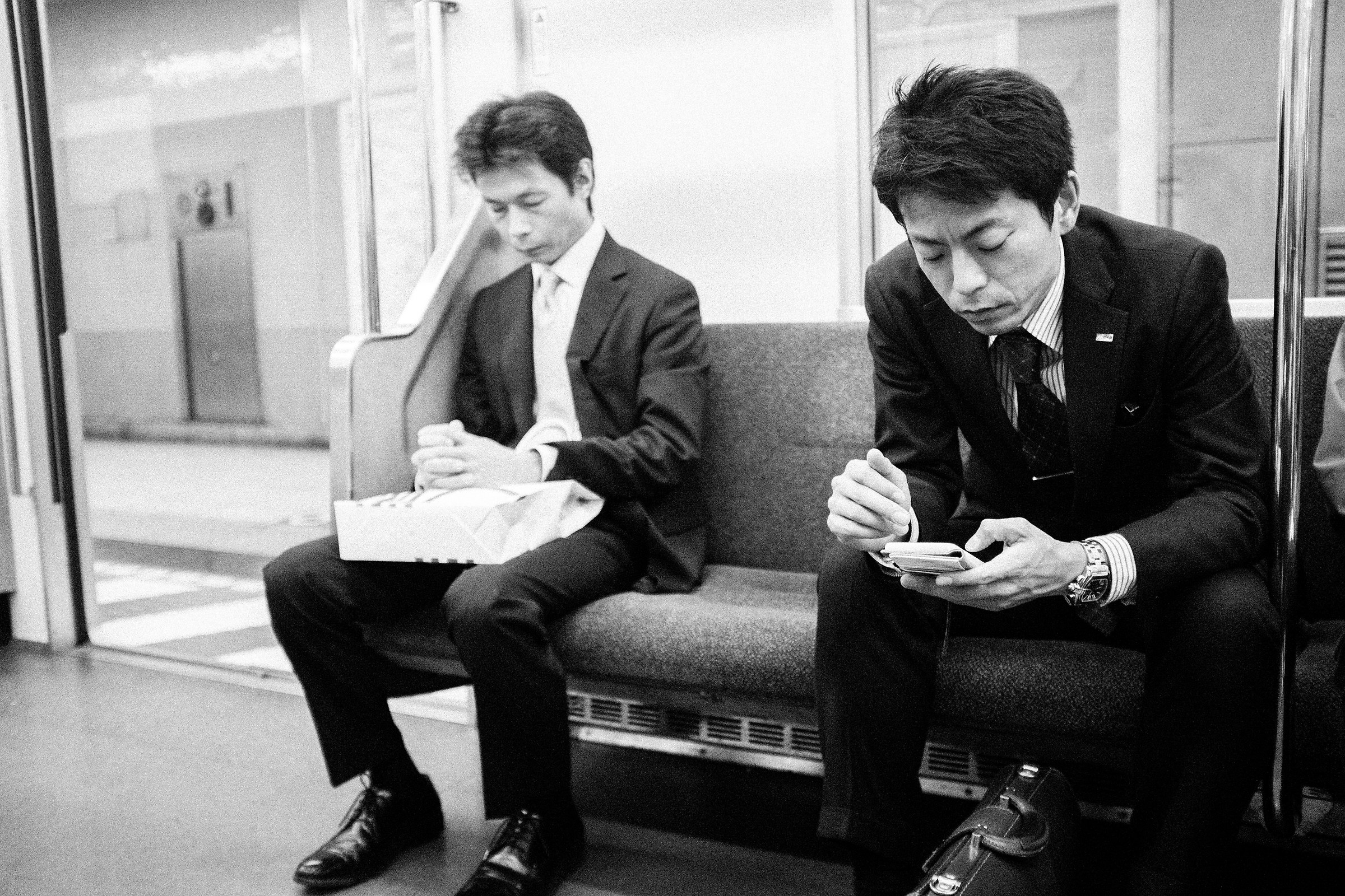 Japan people in the subway