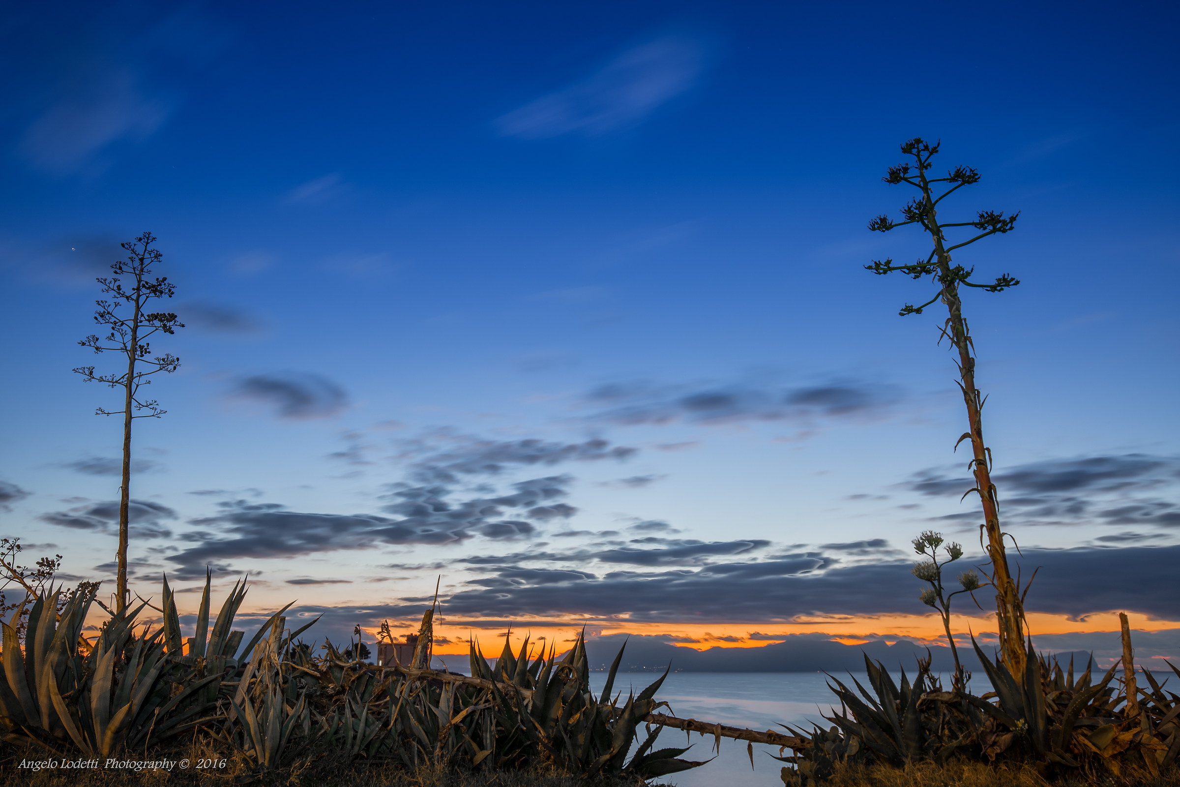 winter sunset in Terrasini
