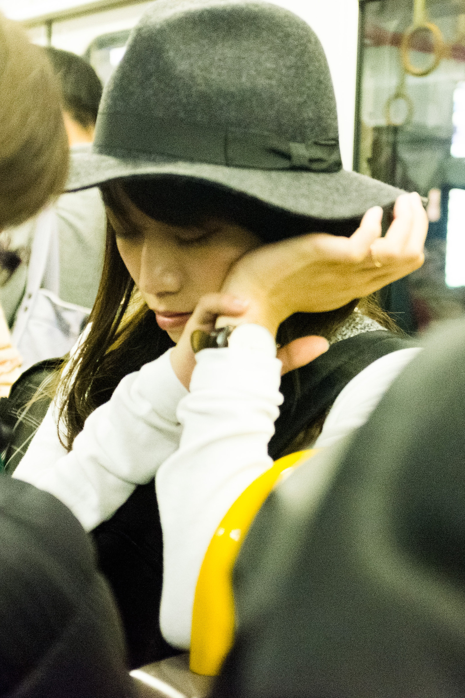 Tokyo woman in the subway