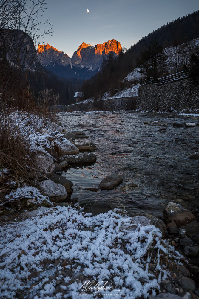 Last light on the peaks of Bosconero
