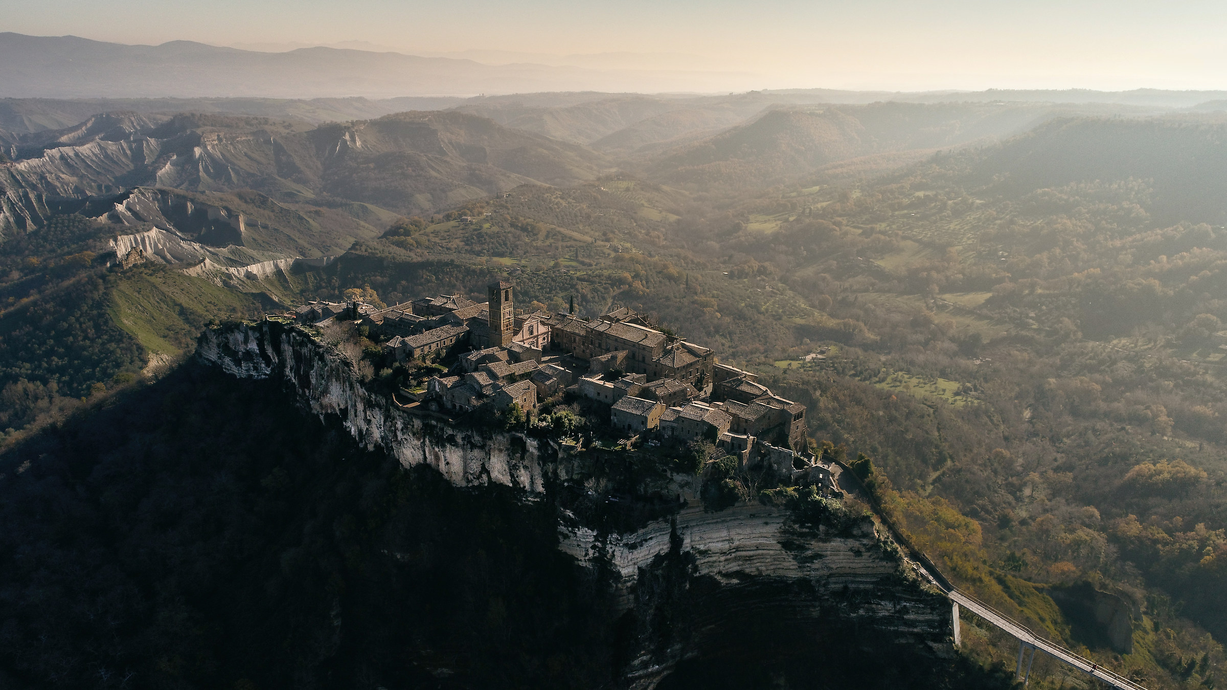 Flying over the dying city