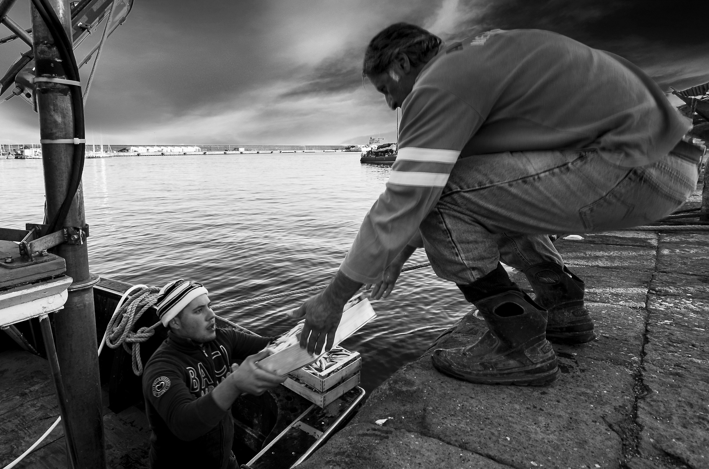 unloading of the catch