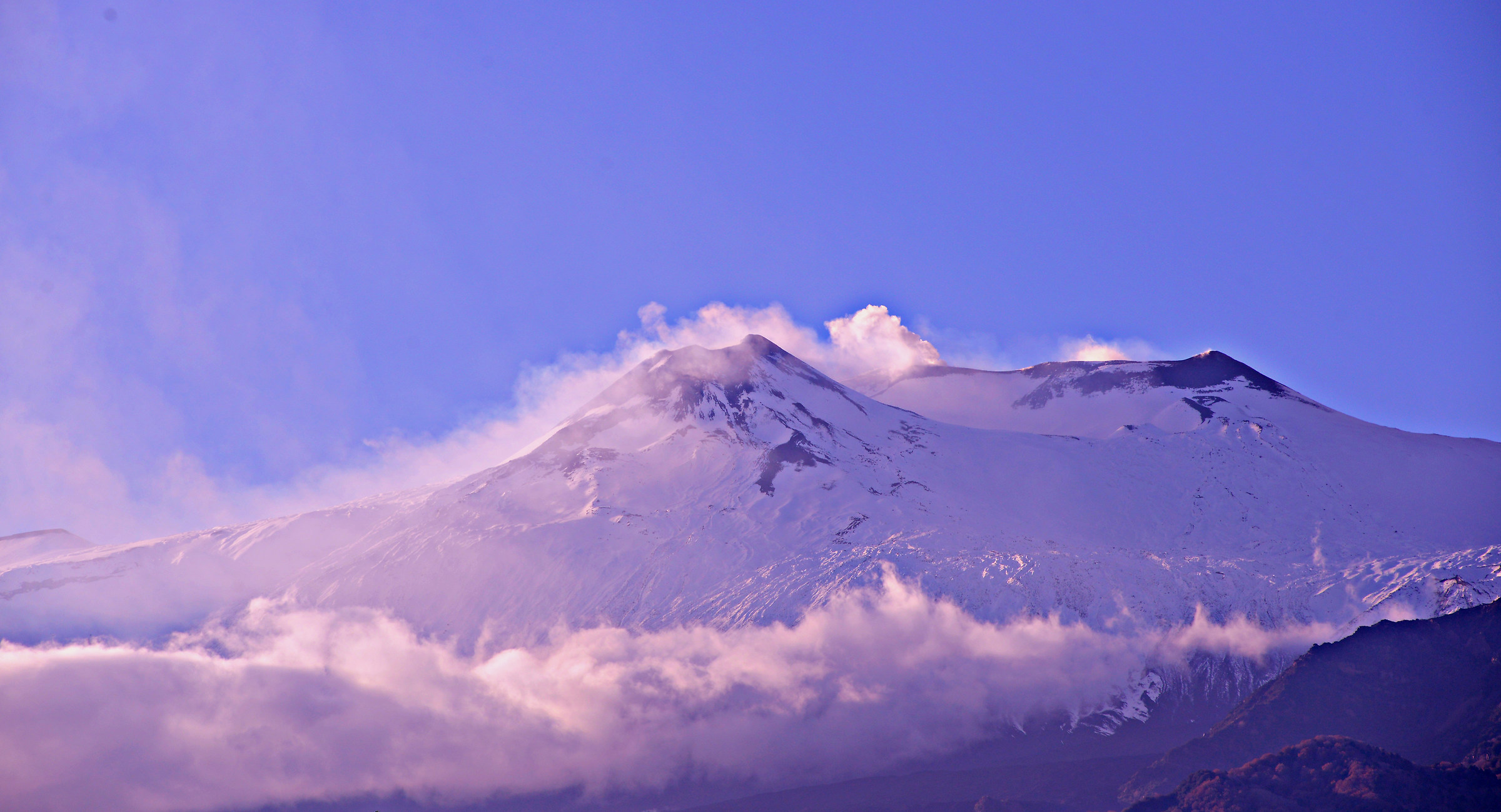 Etna in the clouds.