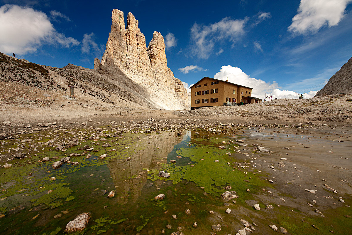 Le Torri del Vajolet e il rifugio del Re Laurino