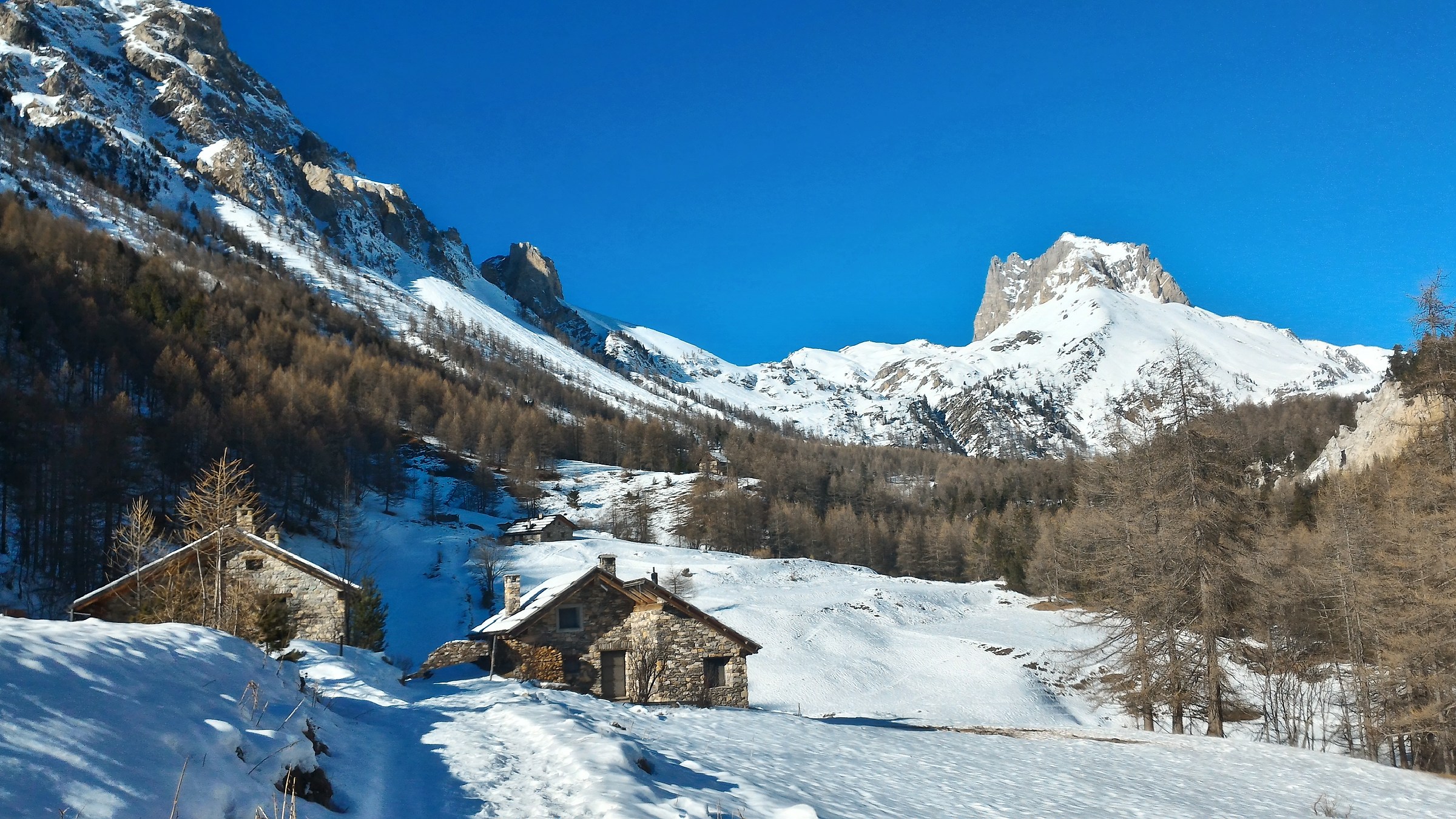 Passeggiata sulla neve