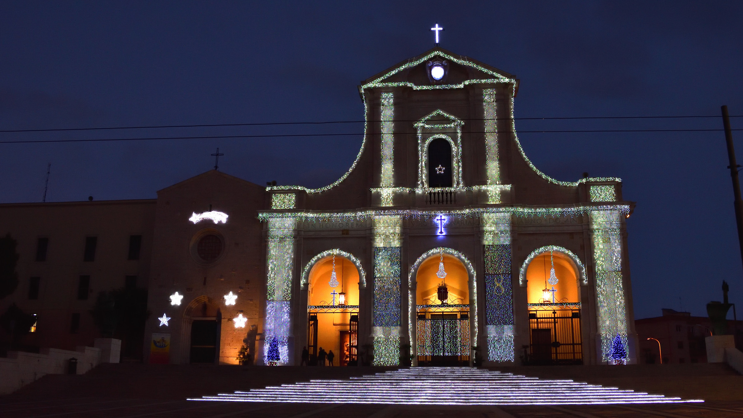 Basilica of Bonaria, a Christmas version