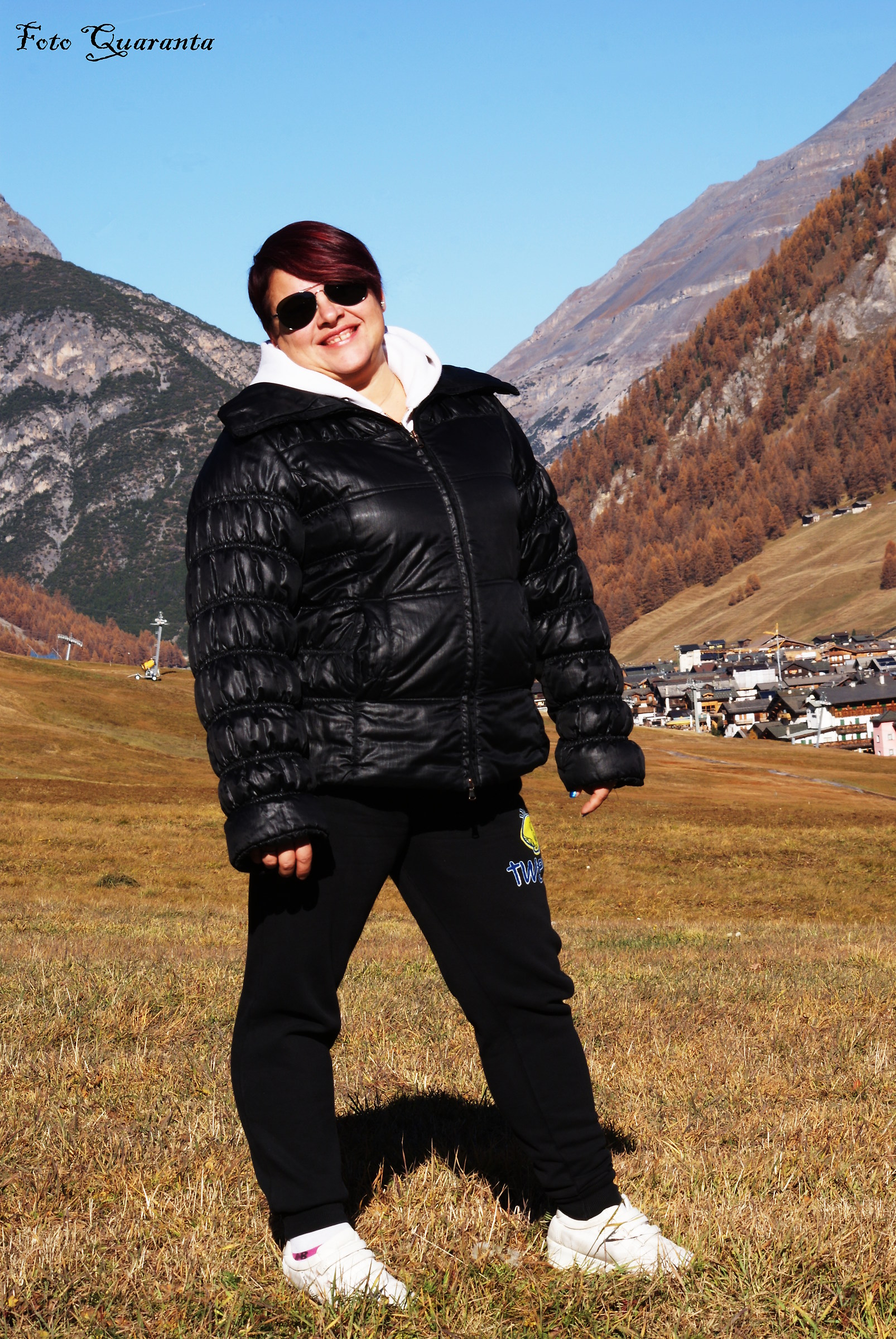 Portrait with behind the valley of Livigno