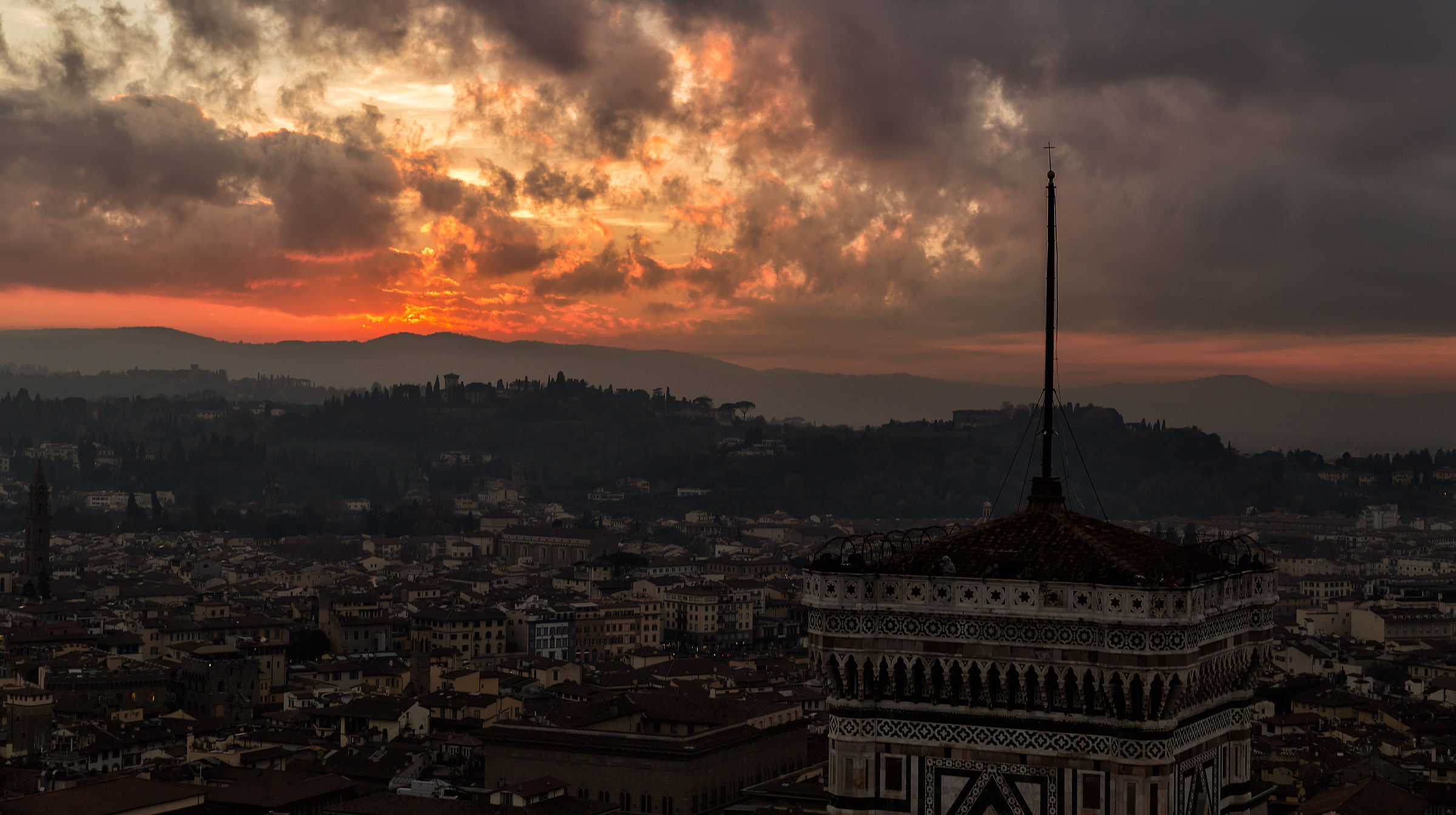 TRamonto su Firenze