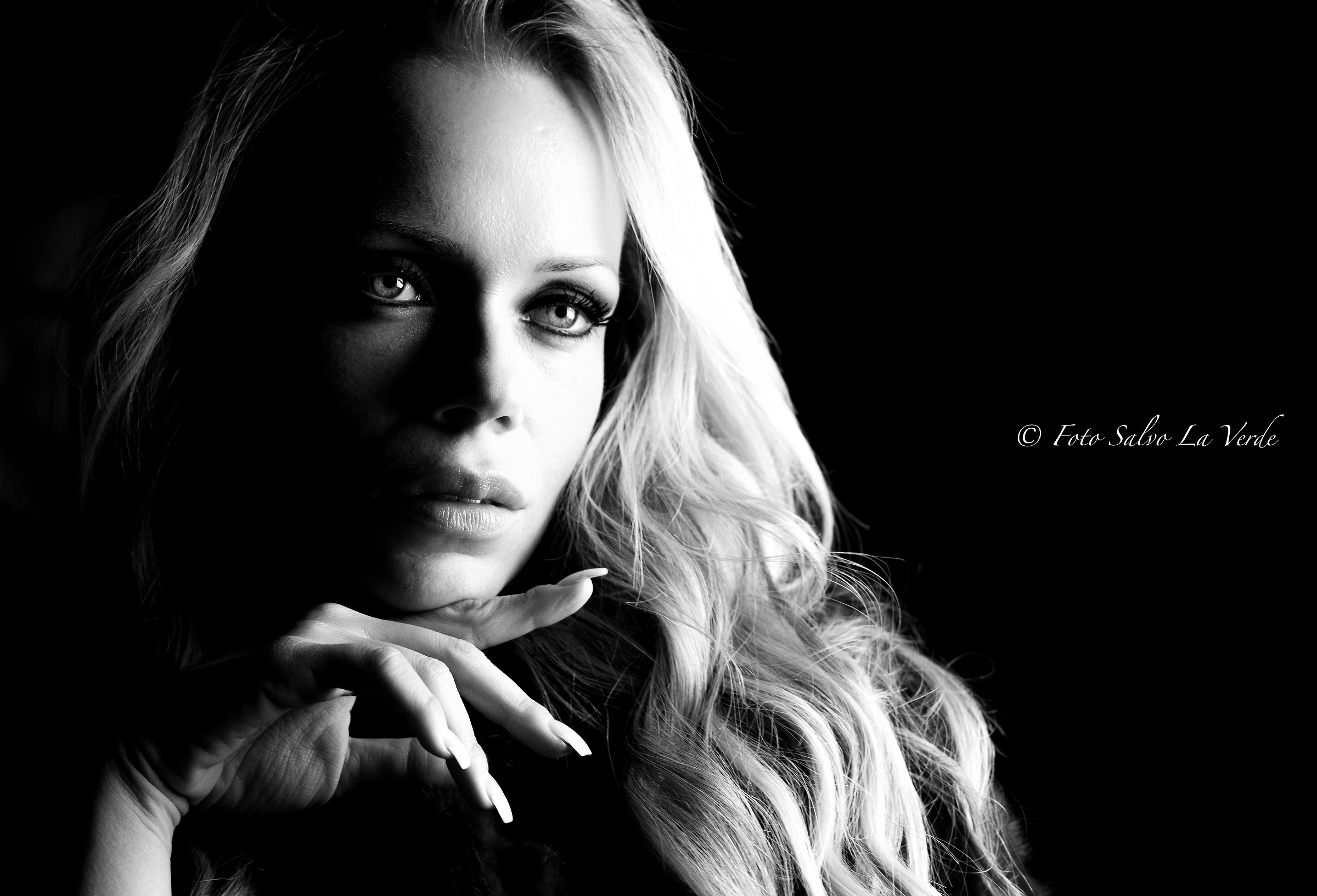 Diana in black and white