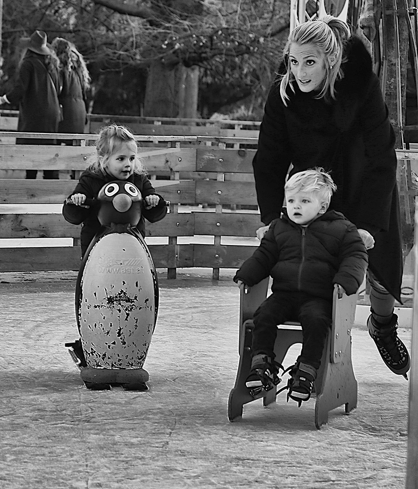 Sul ghiaccio a Champs Elysees