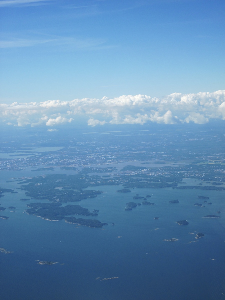 Archipelago of Helsinki from the plane