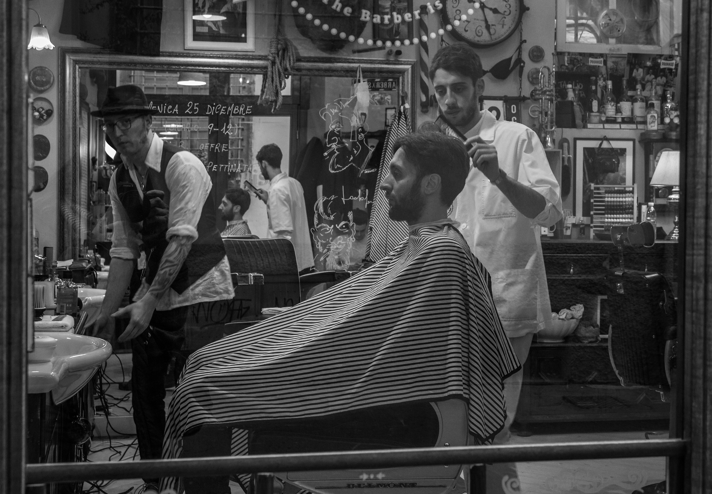 The barber ...