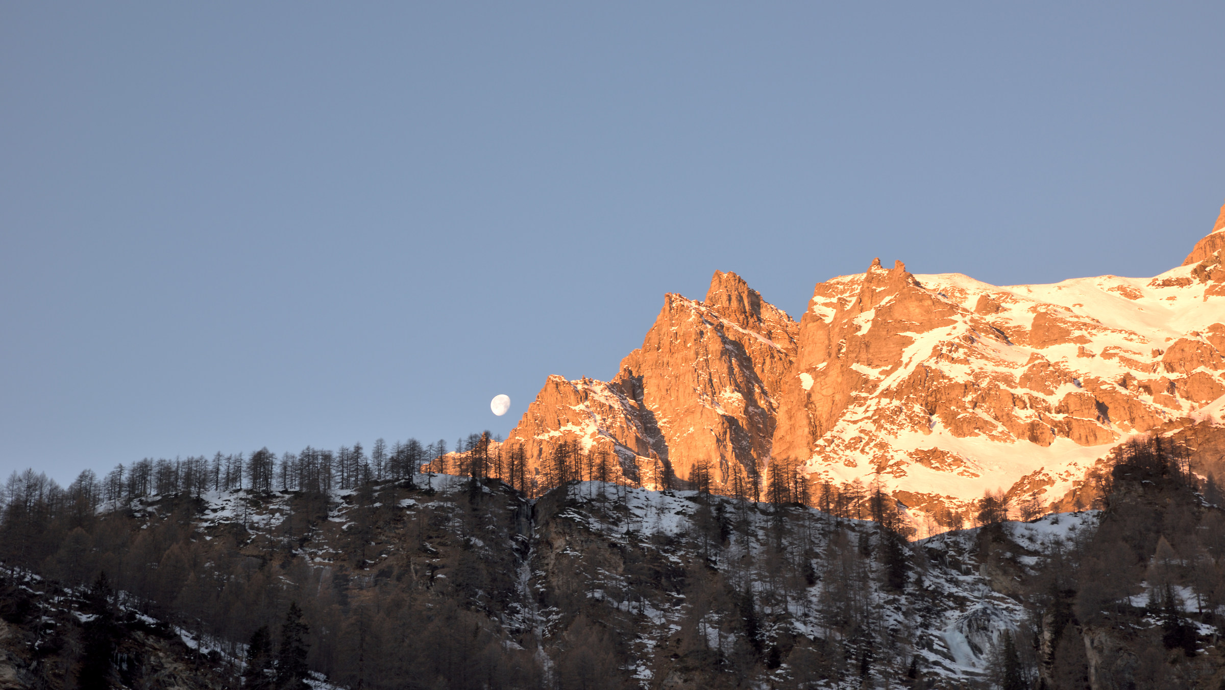 la luna stava calando