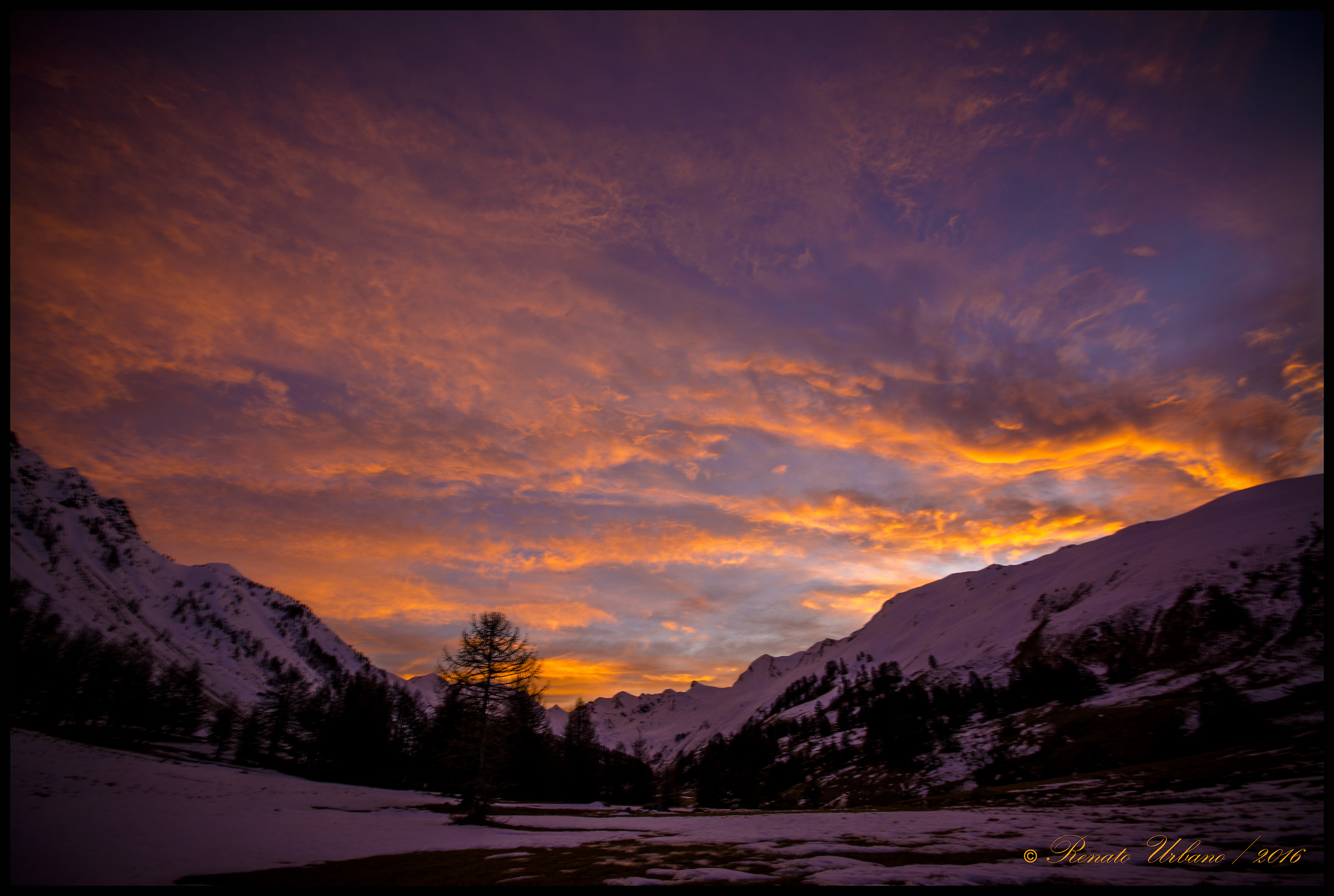 Icy cold but warm colors