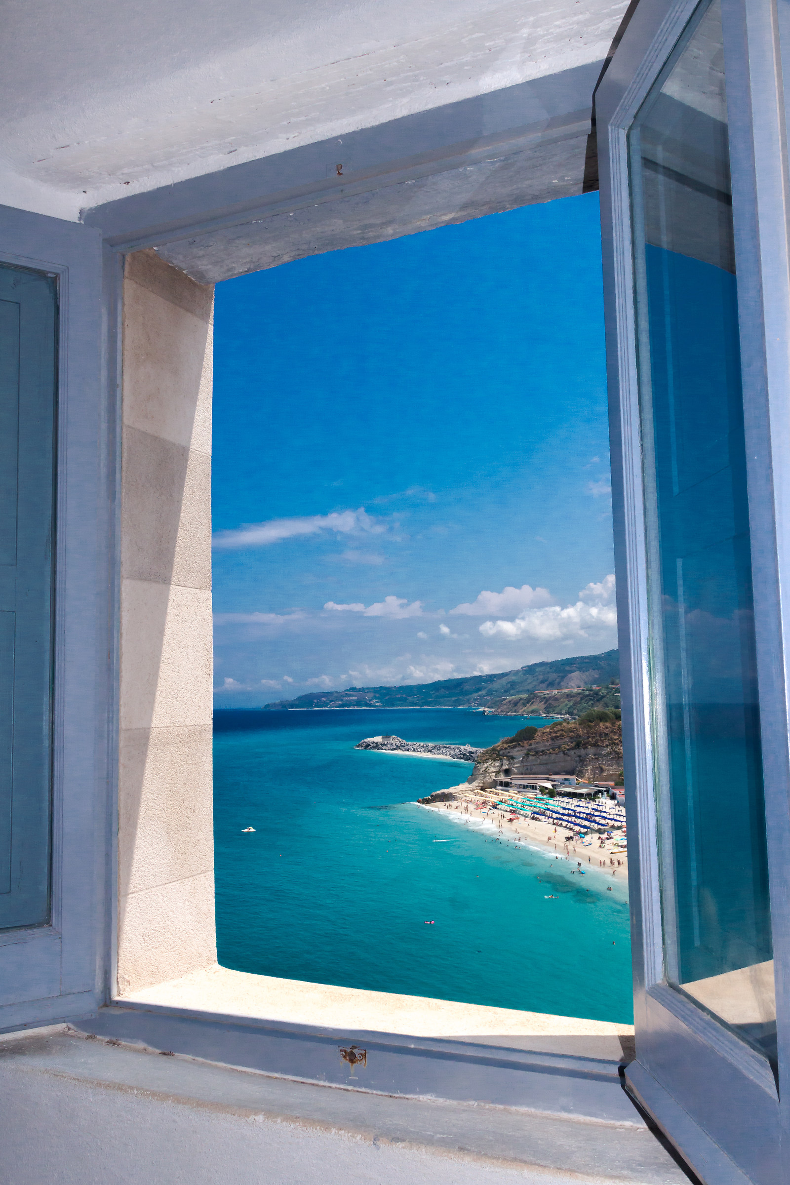 Overlooking the blue