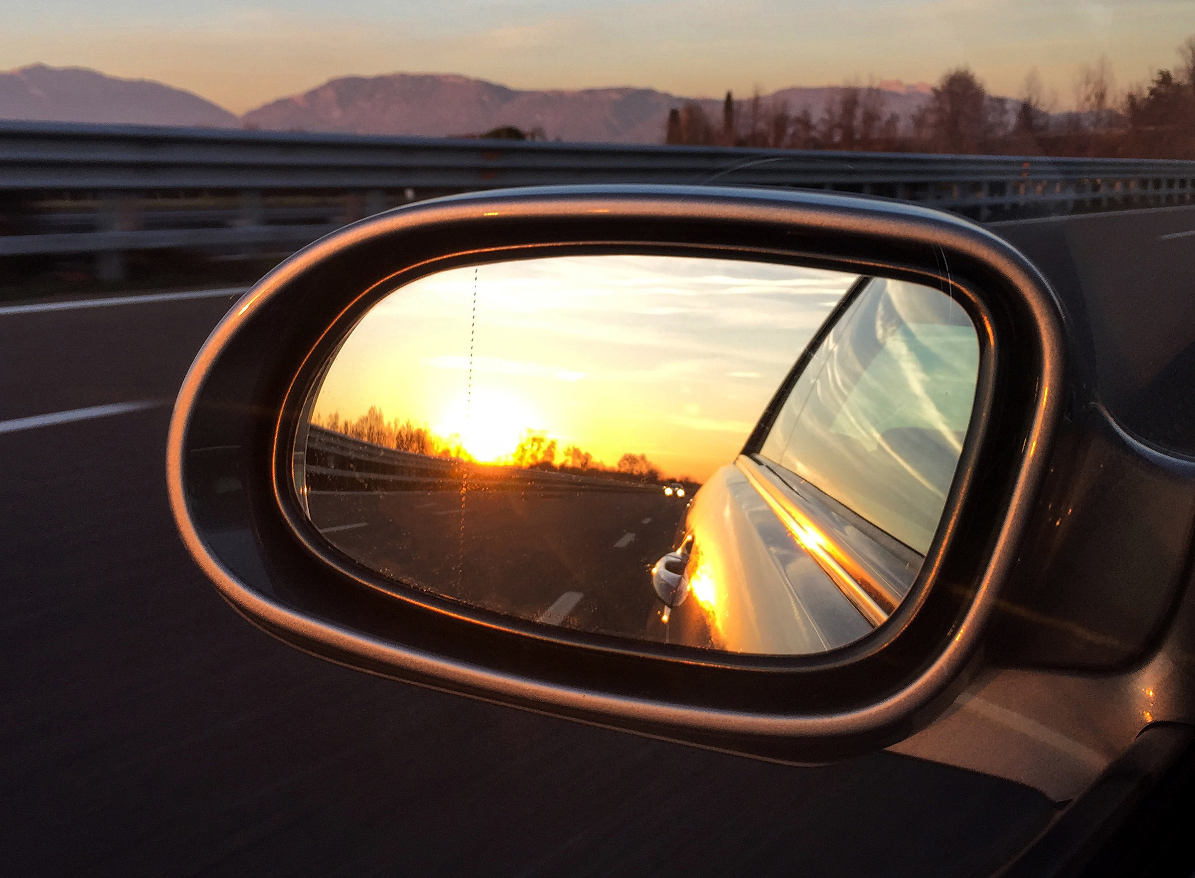 Tramonto a 130 all'ora