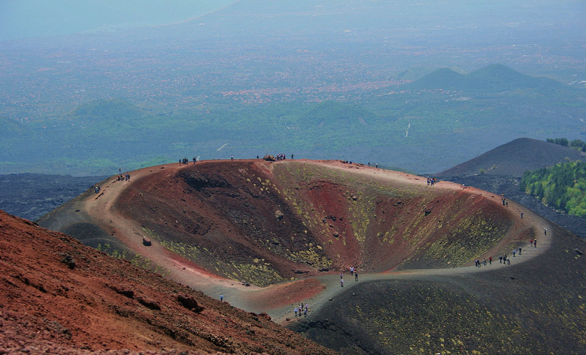 Etna north. One of the craters