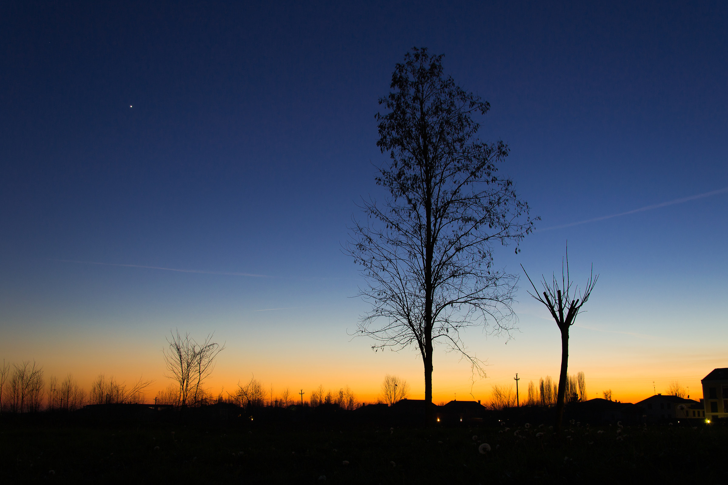 Il cielo si colora di tramonto