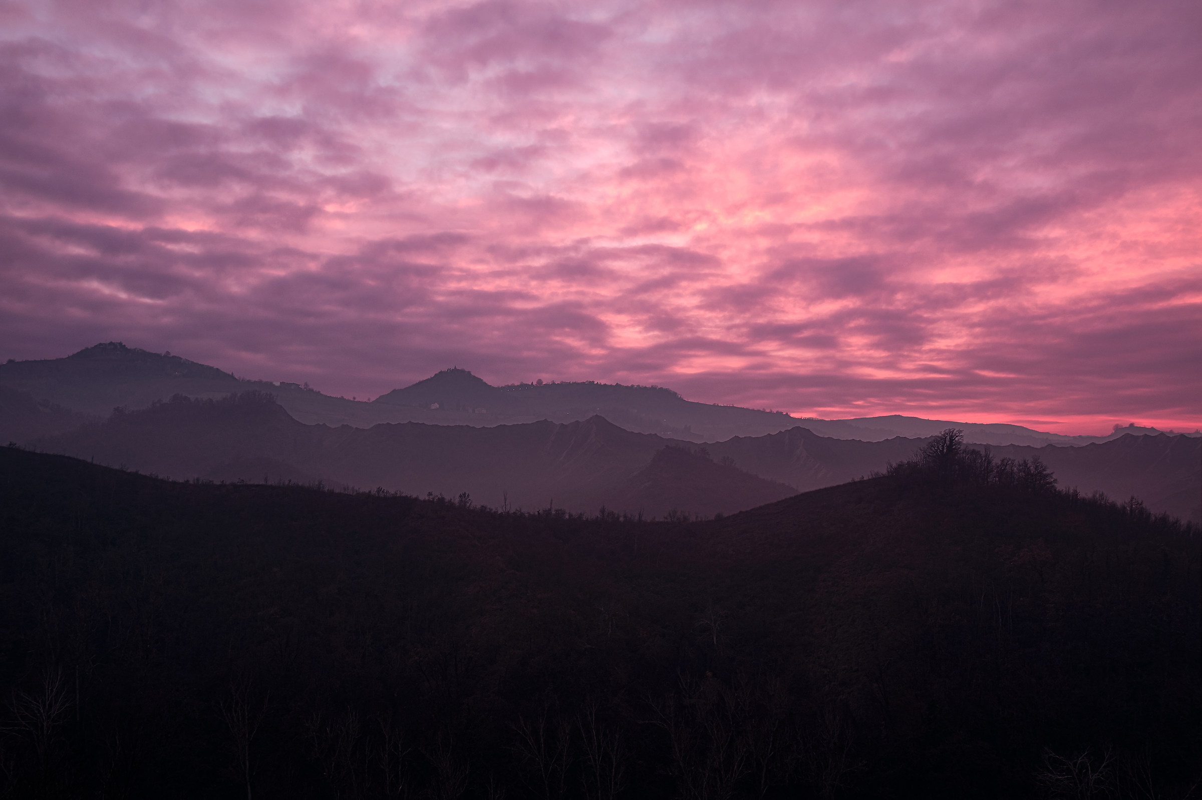 Sunset over the ravines