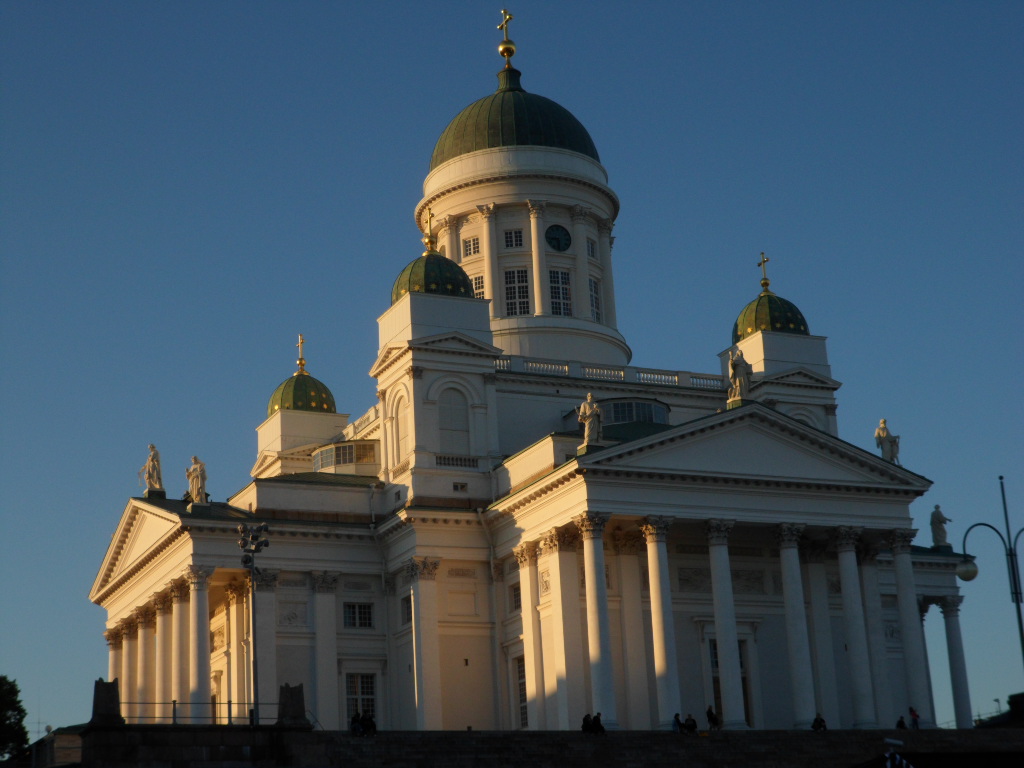 Lutheran Cathedral illuminated by the sun