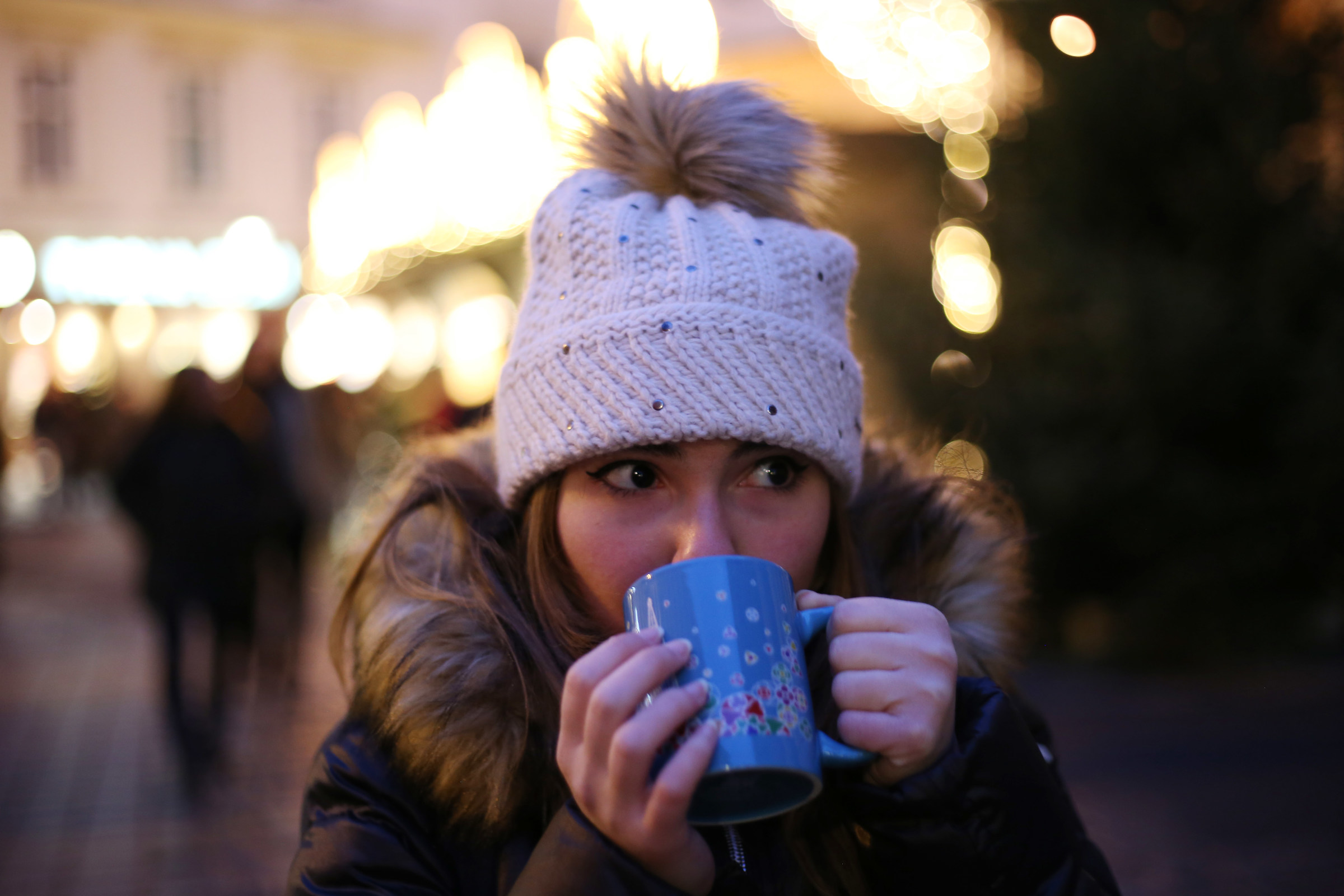 drinking Glühwein