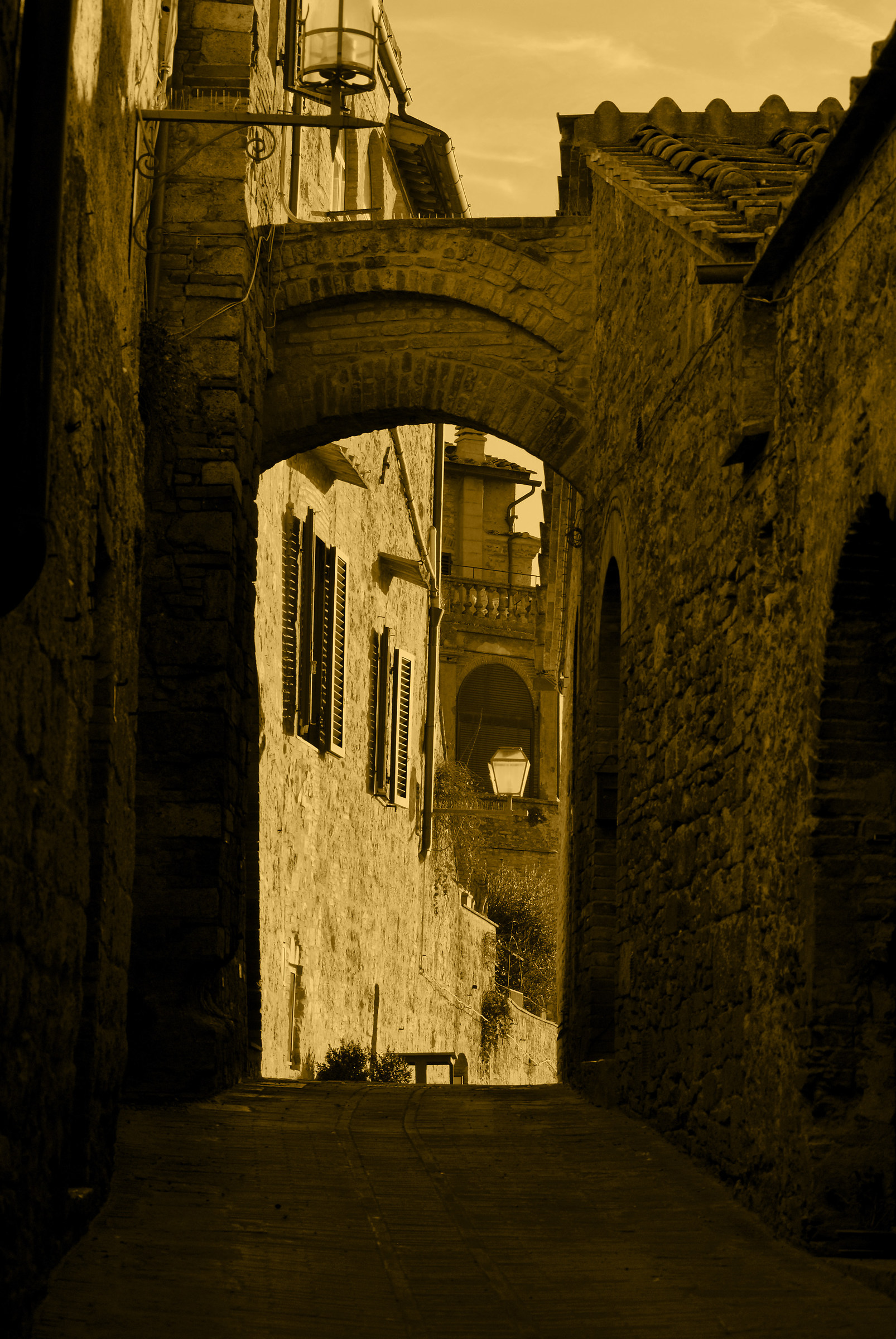 Peering through the streets of San Gimignano