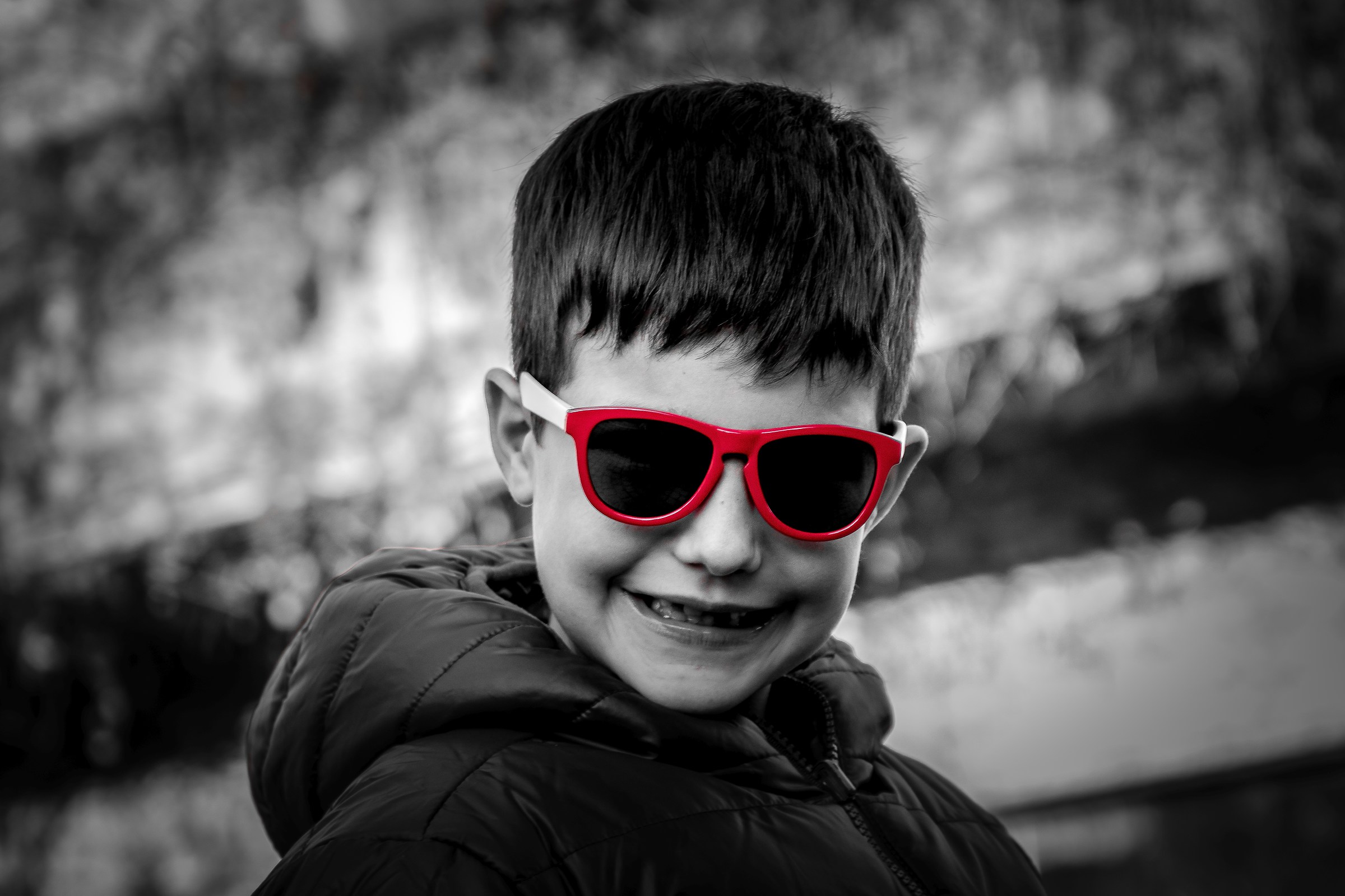 Black & White and Red