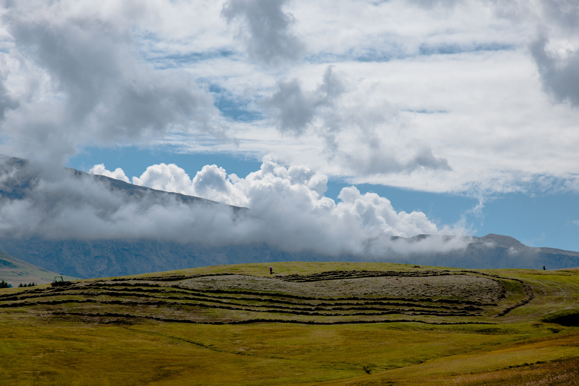 Alpe di Siusi: plowing