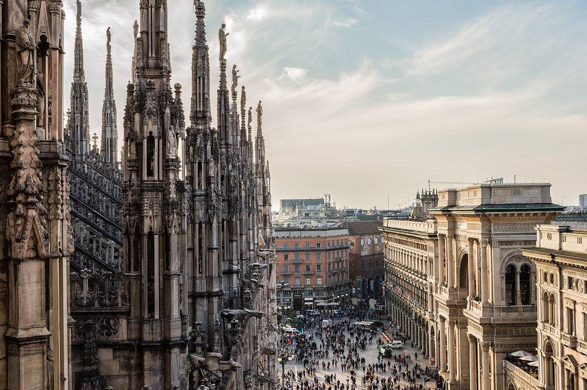 From the roof of Milan Cathedral