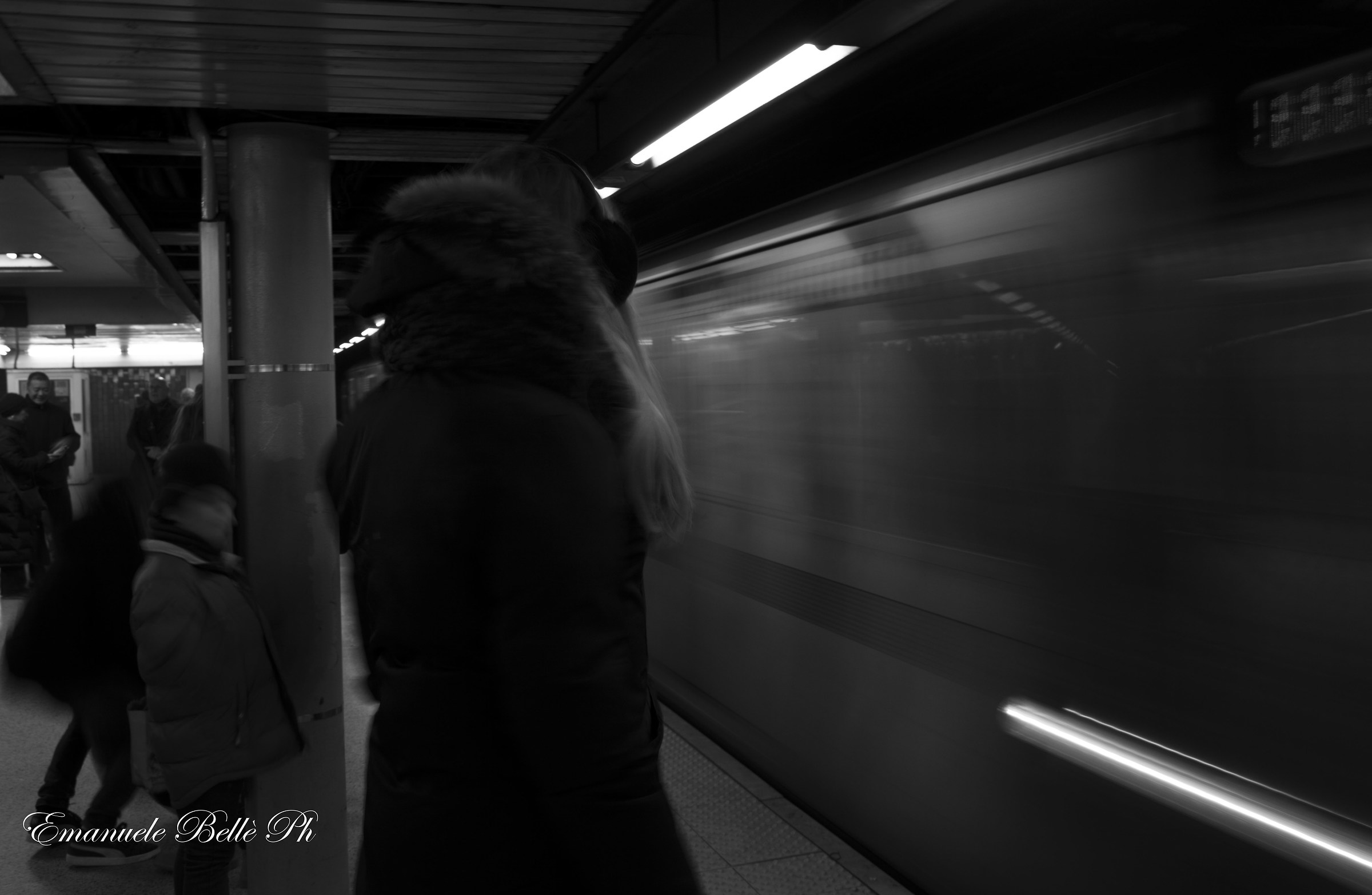 Waiting for the metro