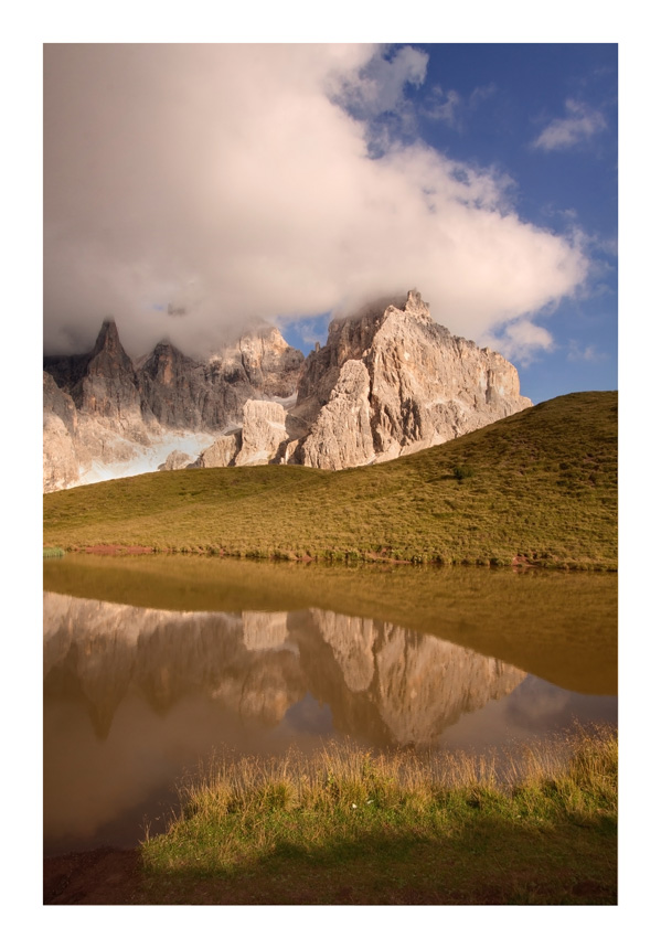 Cimon della Pala at sunset