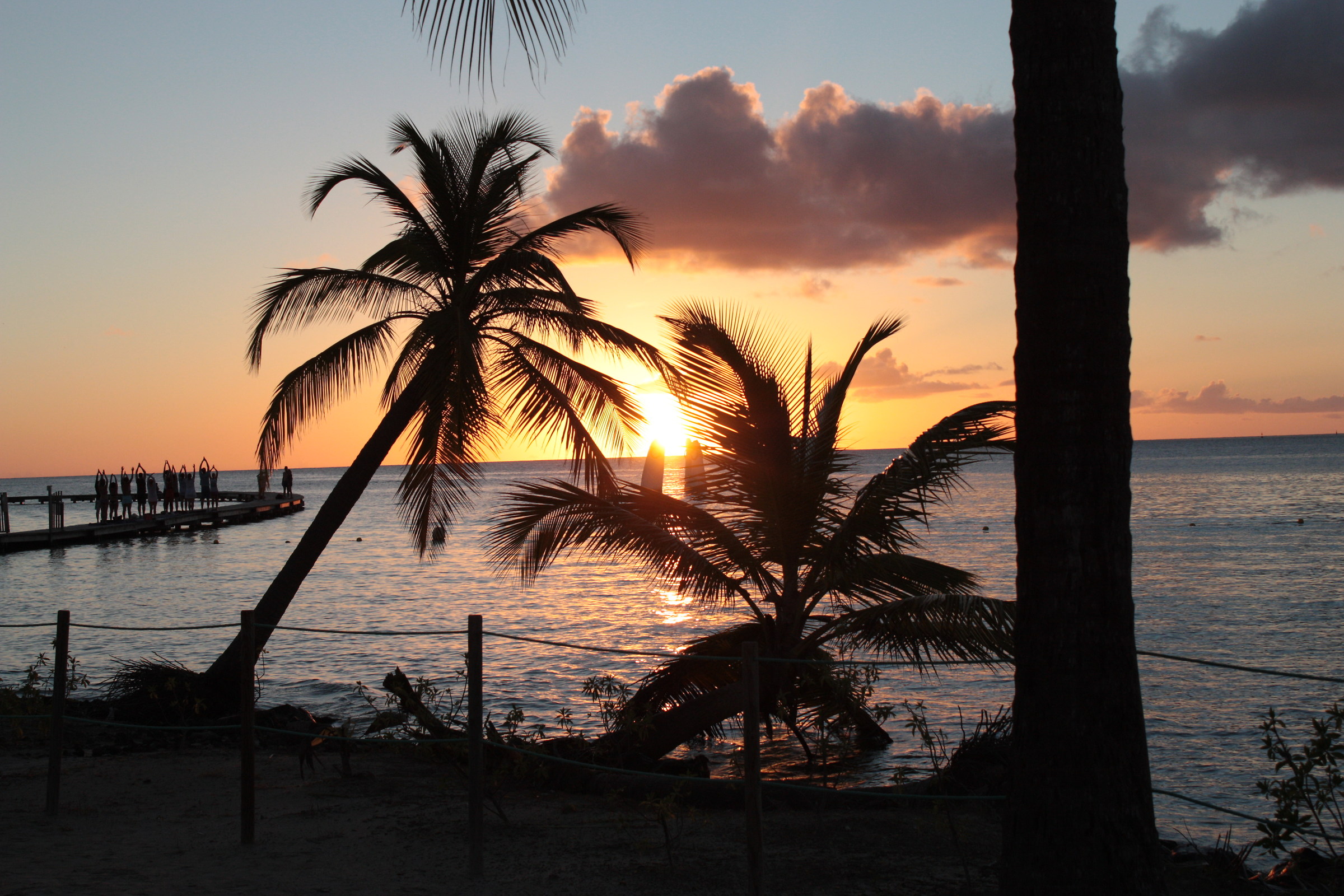 Stretching al tramonto