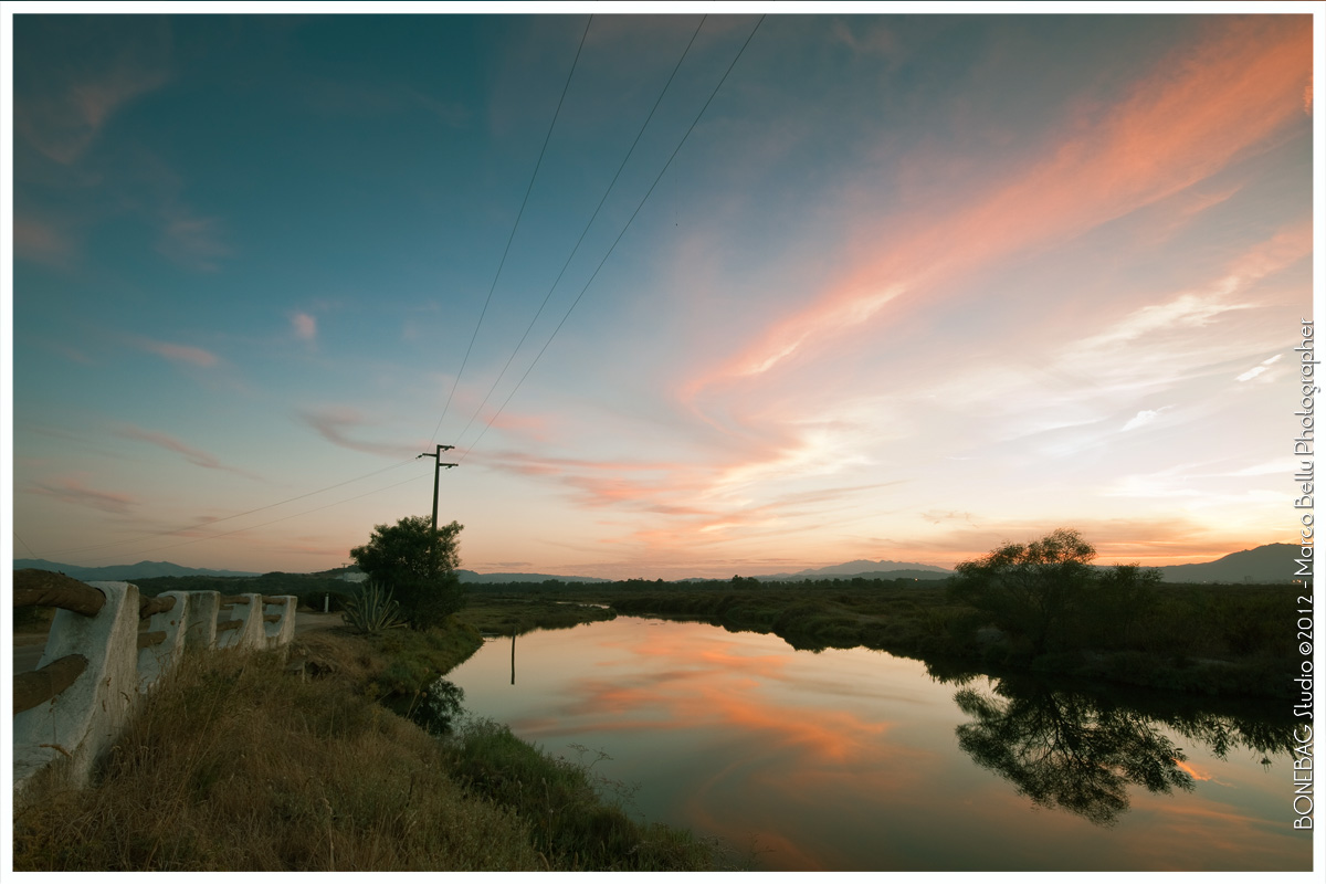 reflections at sunset