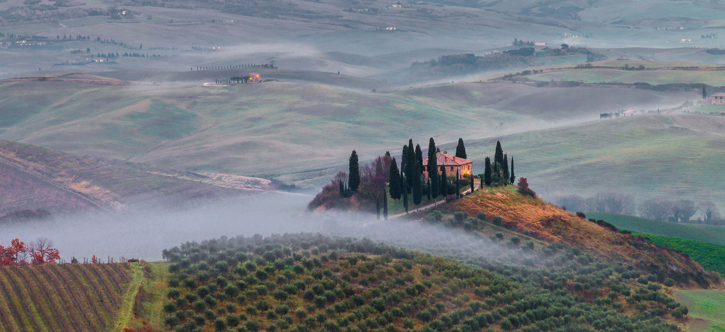 Alba in Val D'orcia