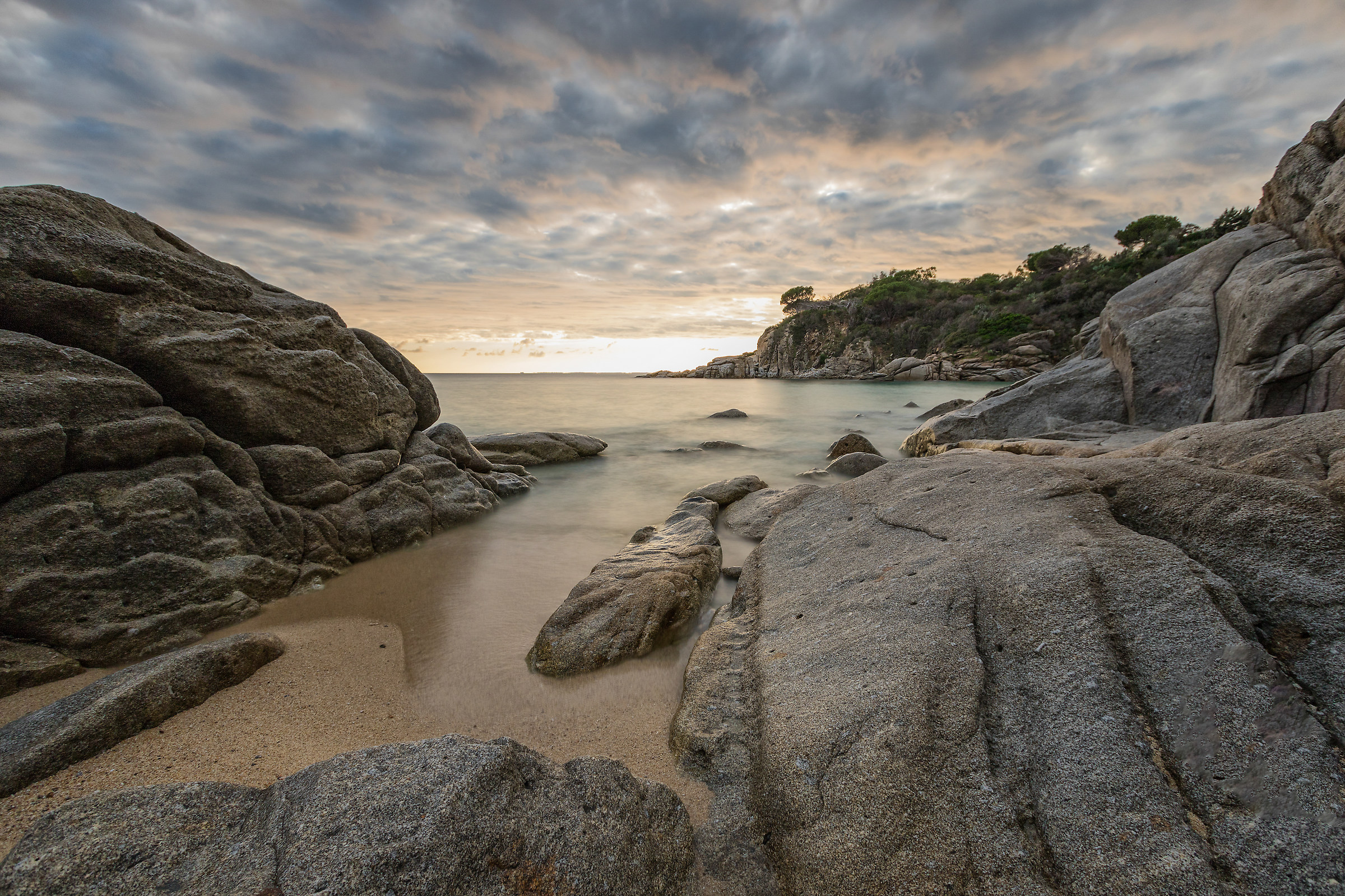 Rocks on the beach of cabbage