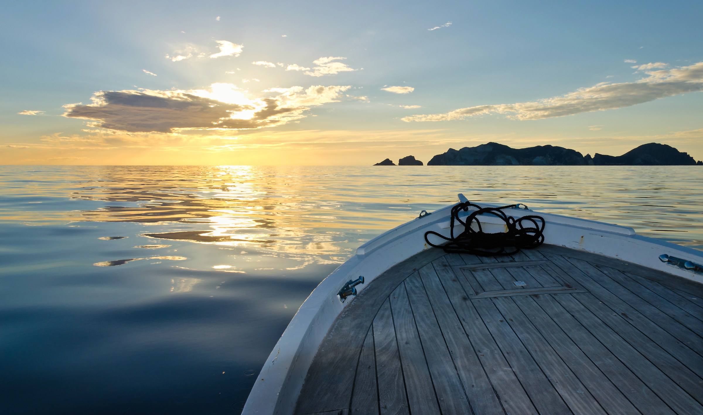 Sunset between Ponza and Palmarola