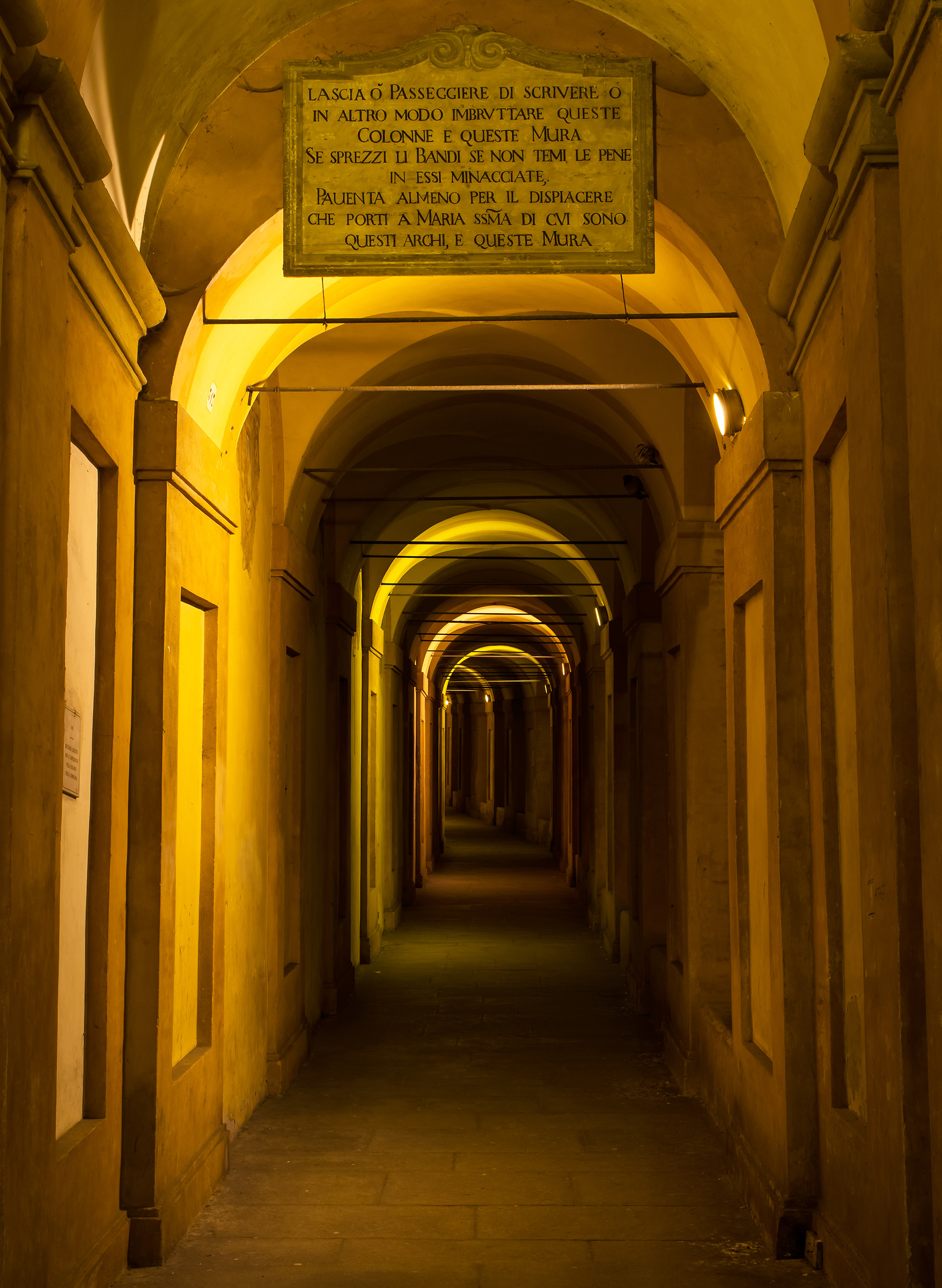 Under the arcades of San Luca