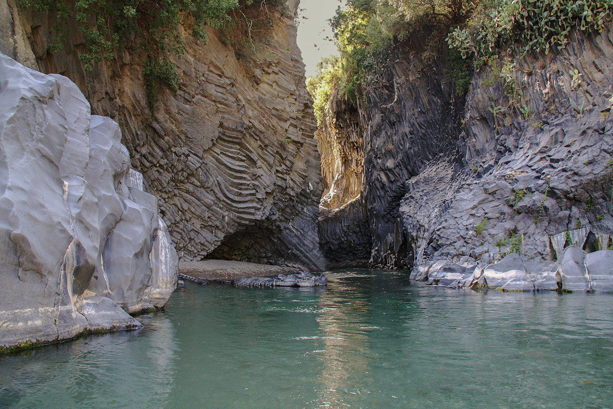 The magnificent gorges of Alcantara (Sicily)