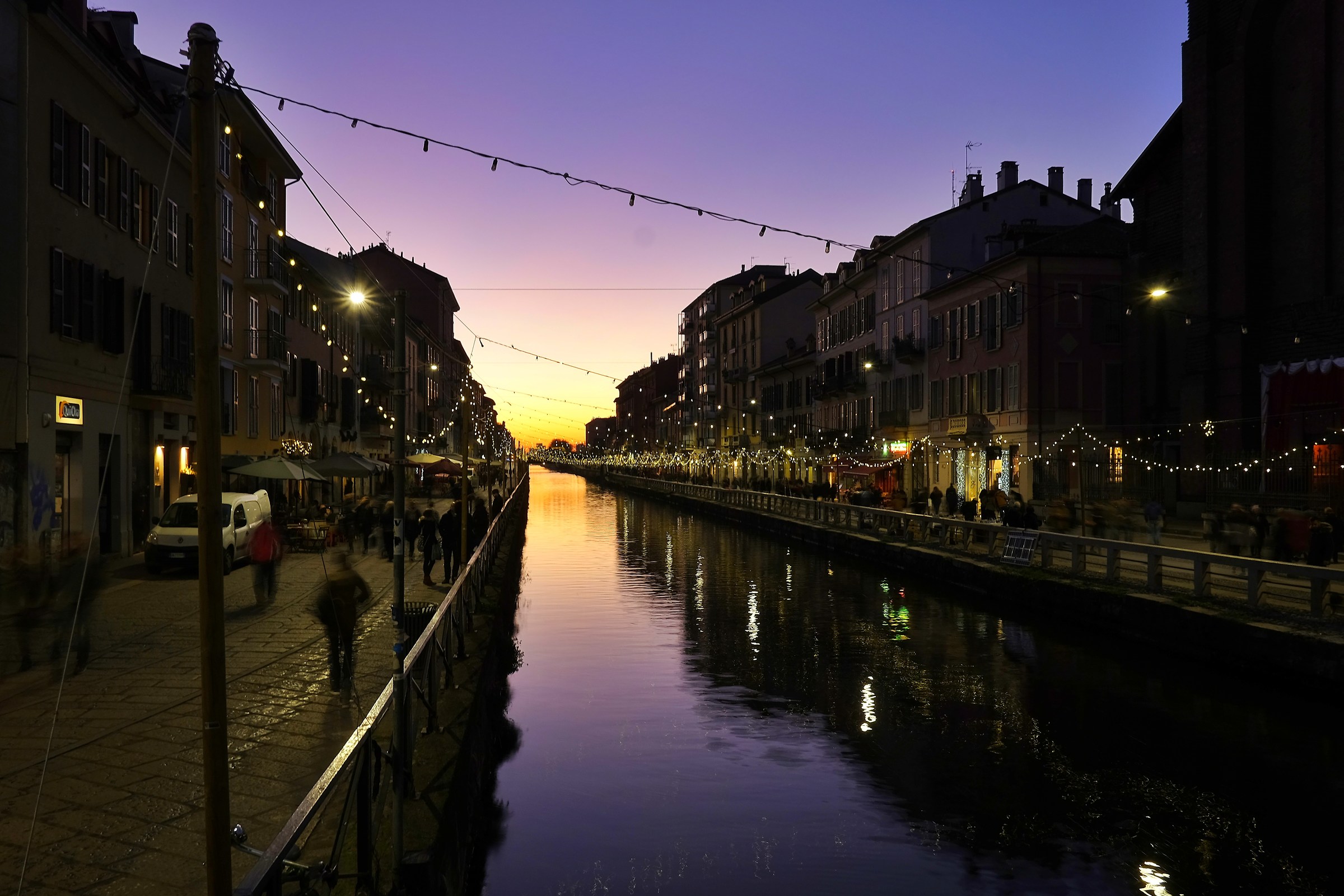 tramonto sui navigli