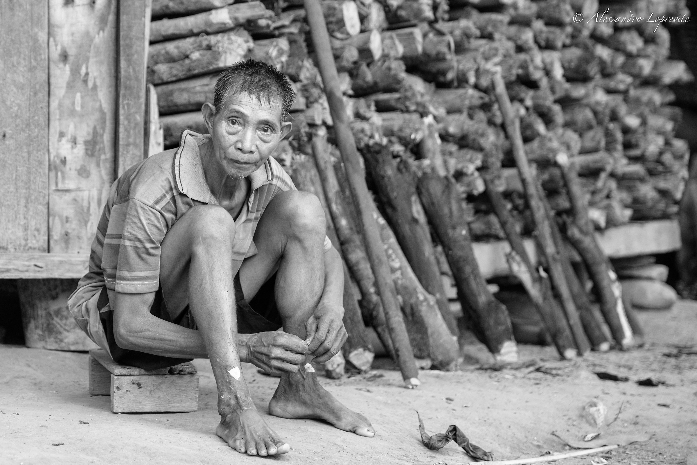 Relax after work in the rice fields