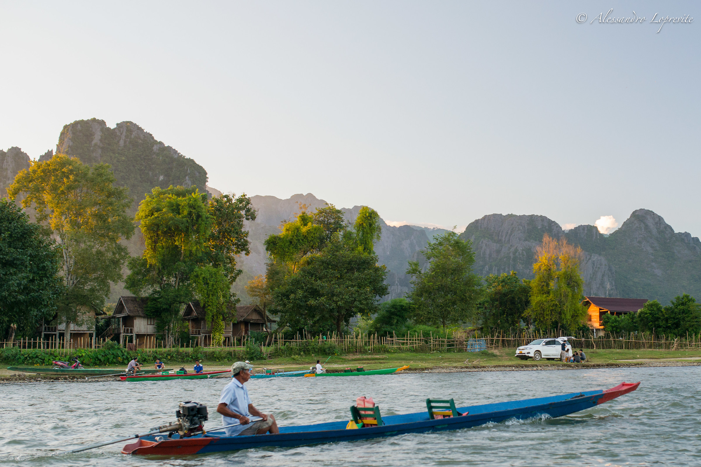 boat in Vang Vieng