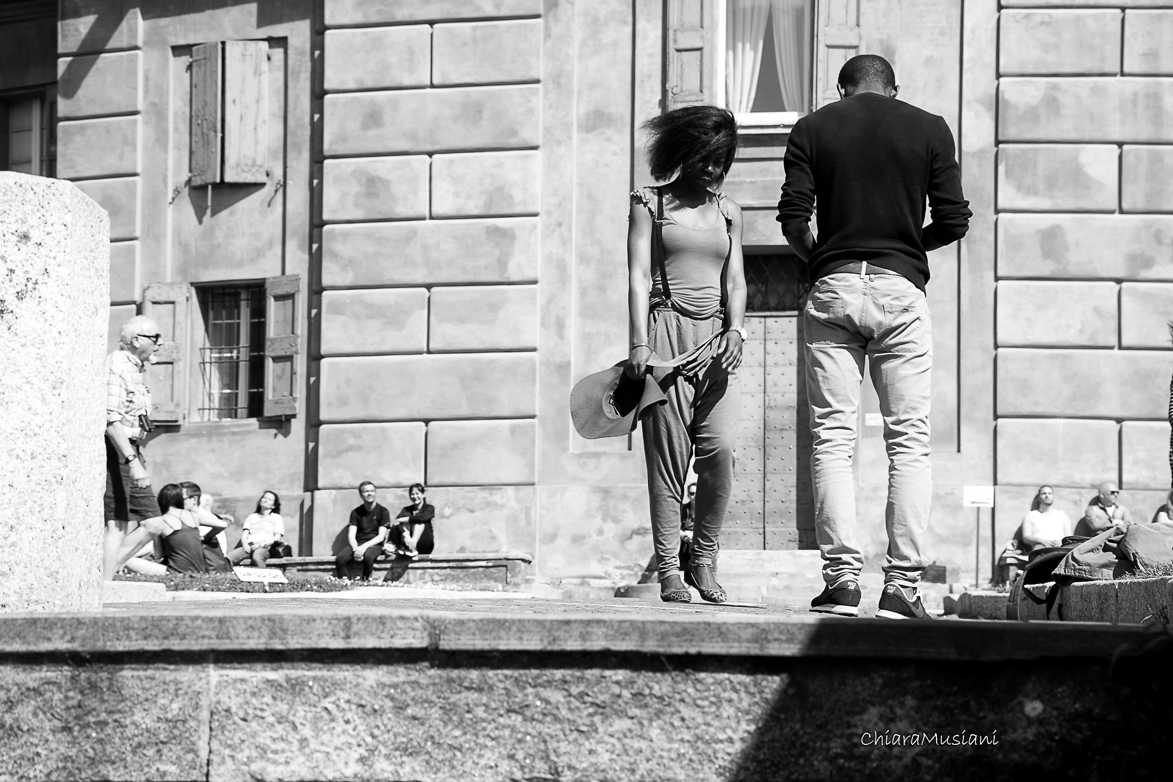 Couple in black and white